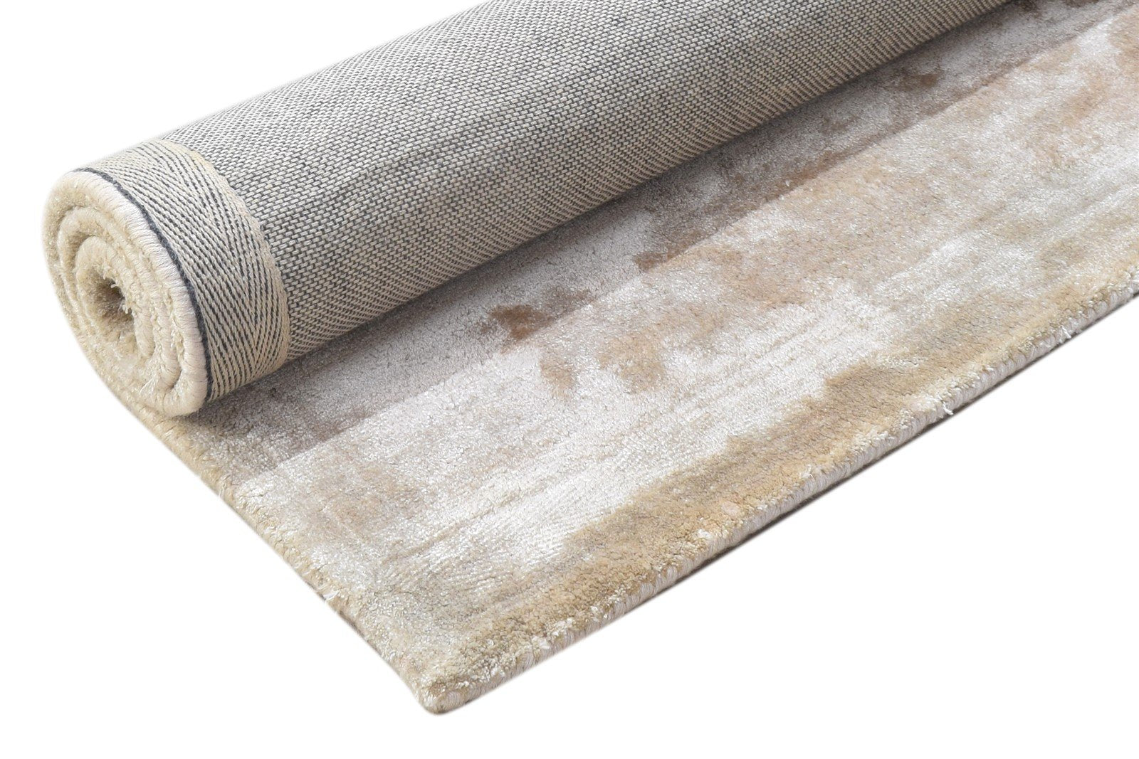 Beige Wool Rug 2' X 3' Modern Hand Tufted Scandinavian Solid Small Carpet Area Rug