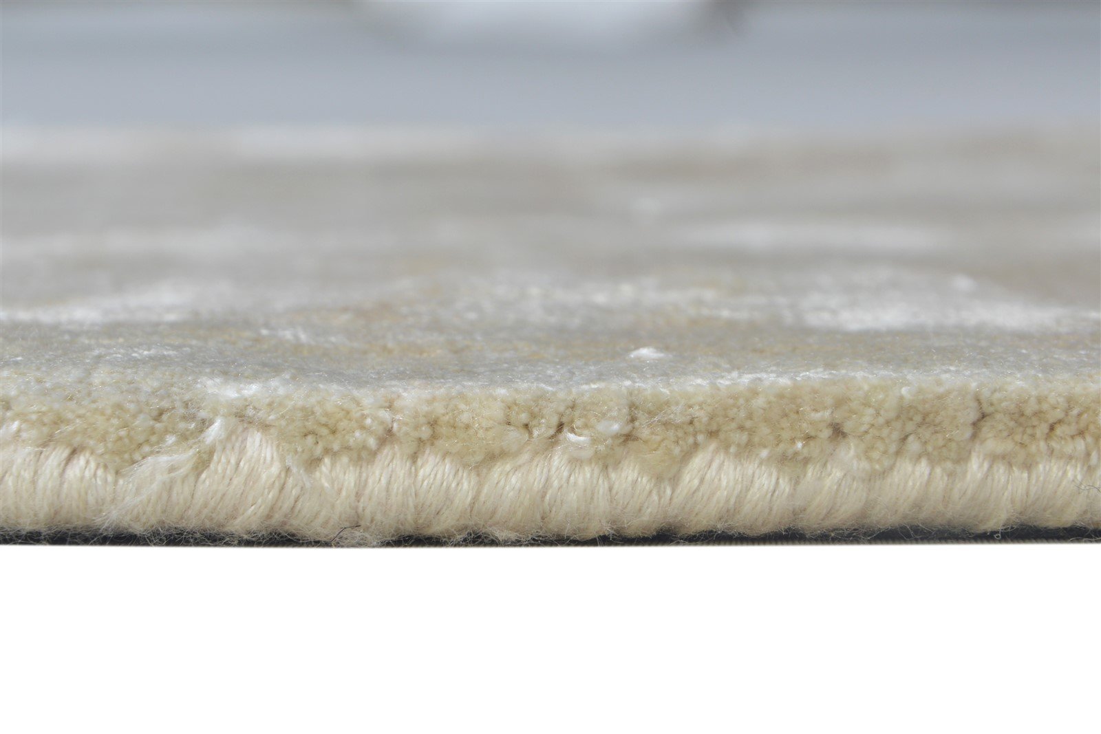 Beige Wool Rug 2' X 3' Modern Hand Tufted Scandinavian Solid Small Carpet Area Rug