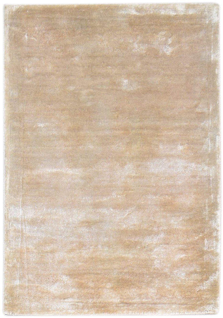 Beige Wool Rug 2' X 3' Modern Hand Tufted Scandinavian Solid Small Carpet Area Rug