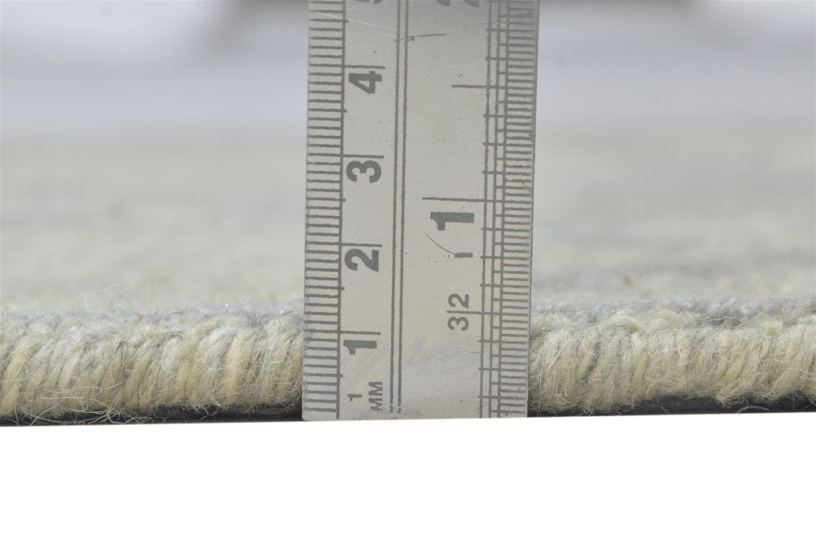 Hand Tufted Beige Wool Rug 2' X 3' Modern Scandinavian Trellis Small Carpet Area Rug