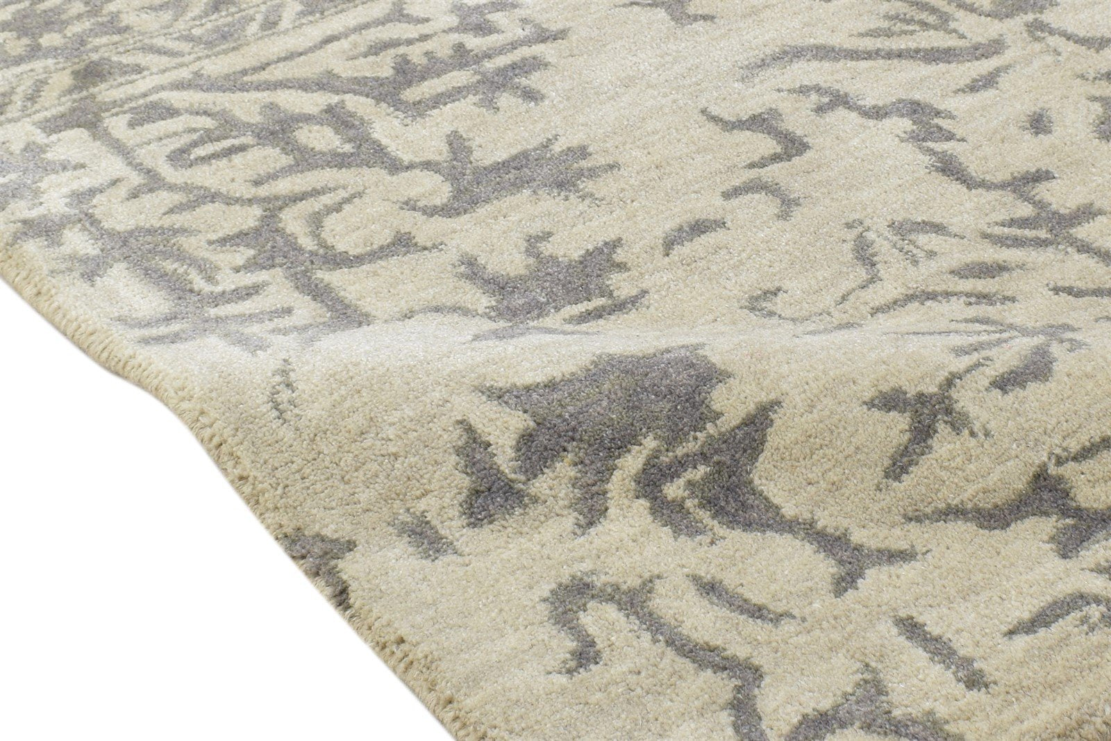 Wool Beige Rug 2' X 3' Modern Hand Tufted Oushak Oriental Small Carpet Area Rug