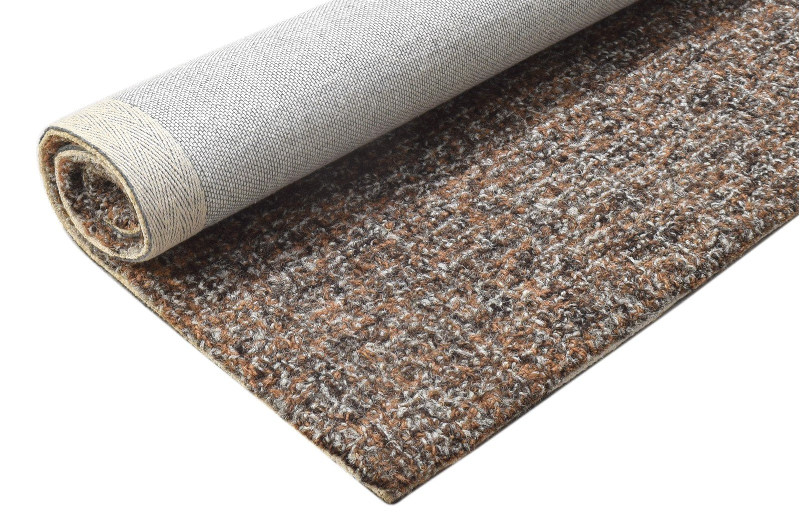 Hand Tufted Brown Wool Rug 2' X 3' Modern Scandinavian Solid Small Carpet Area Rug