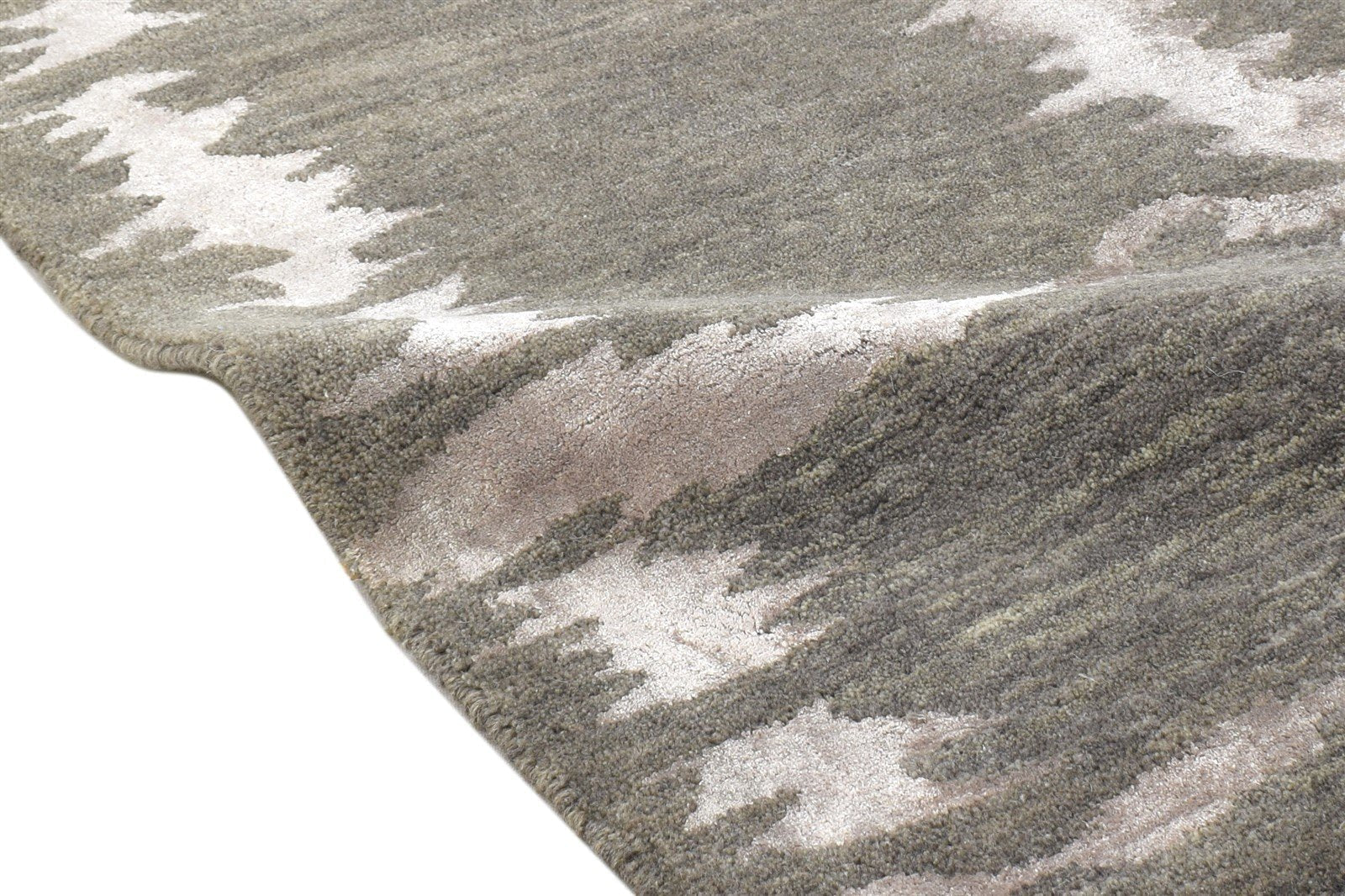 Wool Brown Rug 2' X 3' Modern Hand Tufted Scandinavian Geometric Small Carpet Area Rug