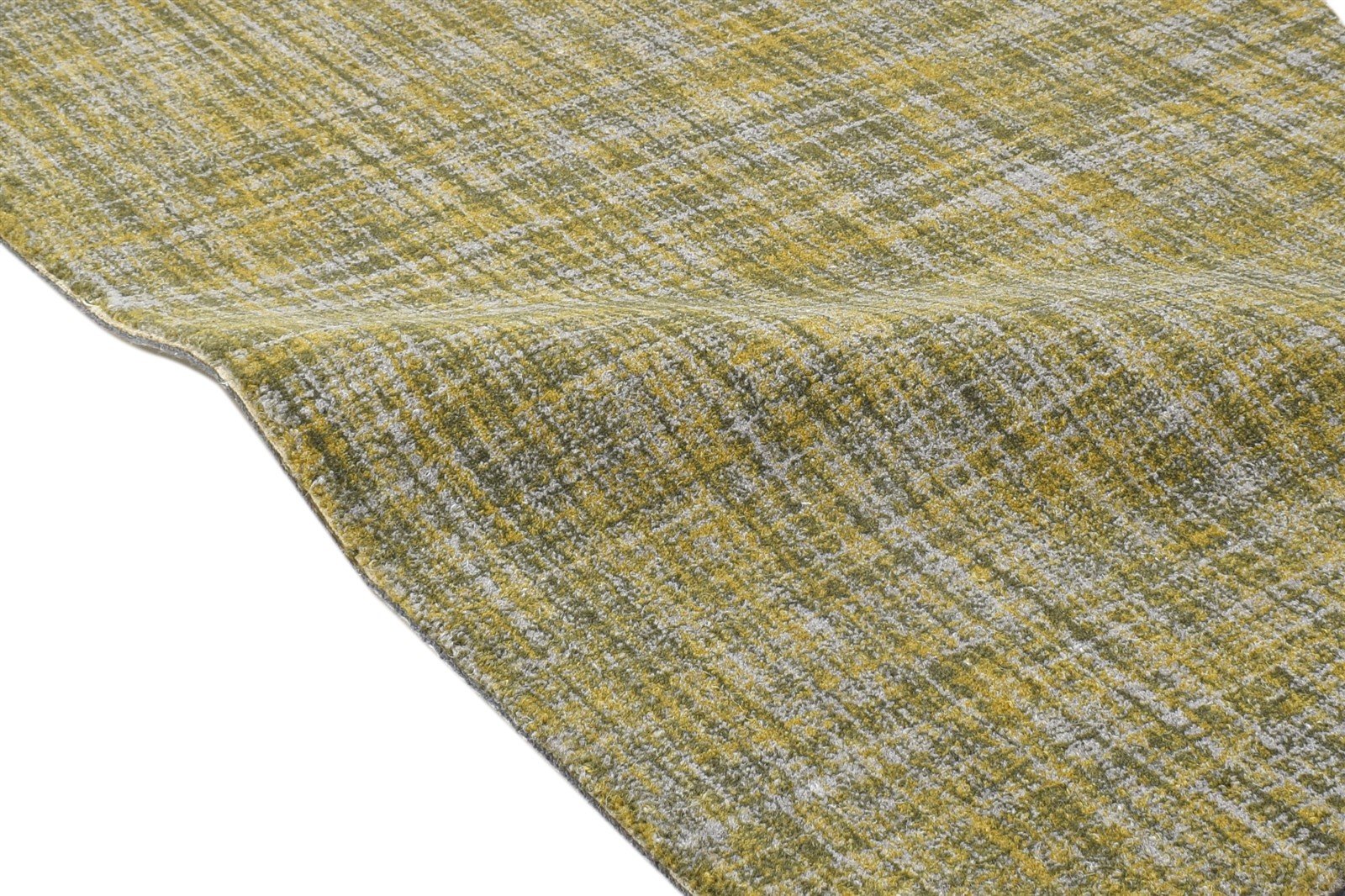 Green Wool Rug 2' X 3' Modern Hand Tufted Scandinavian Solid Small Carpet Area Rug
