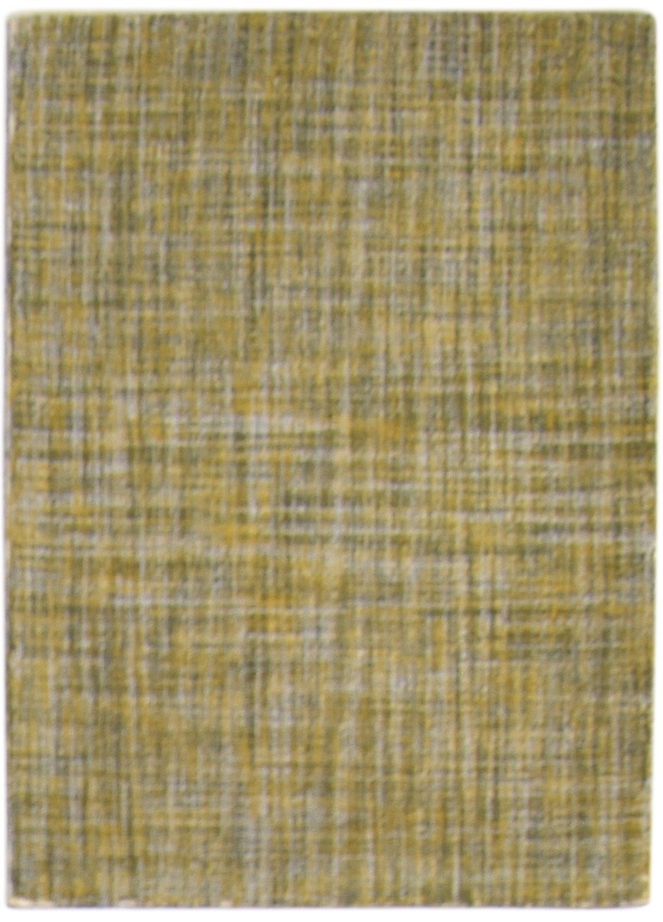 Green Wool Rug 2' X 3' Modern Hand Tufted Scandinavian Solid Small Carpet Area Rug