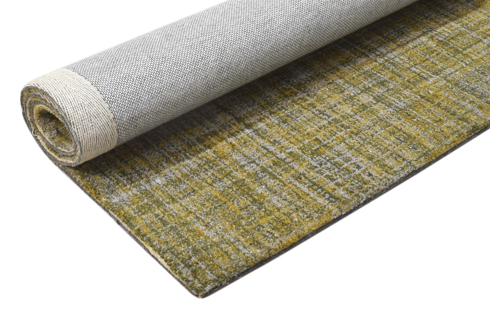 Green Wool Rug 2' X 3' Modern Hand Tufted Scandinavian Solid Small Carpet Area Rug