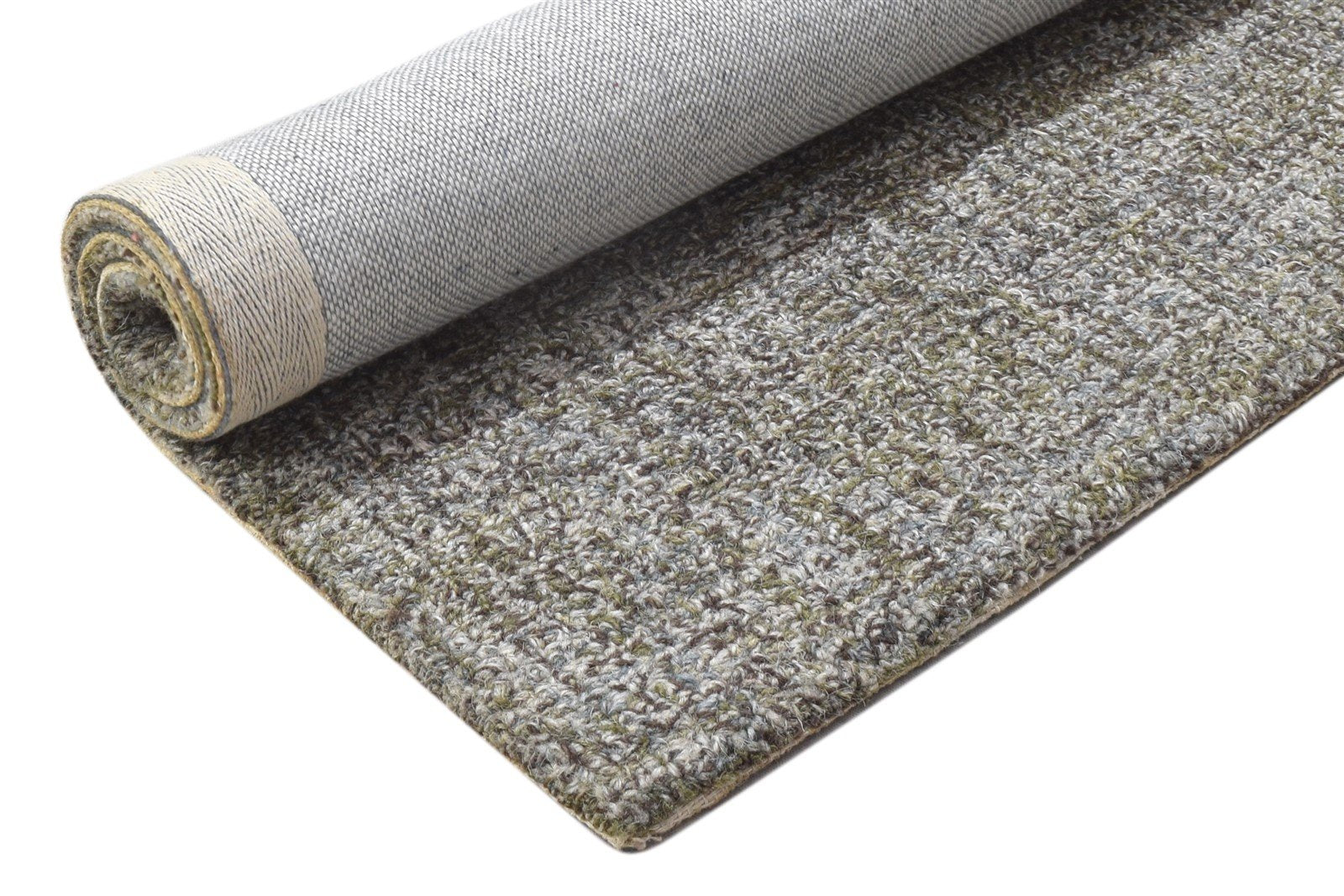 2' X 3' Rug Wool Brown Modern Hand Tufted Scandinavian Solid Small Carpet Area Rug
