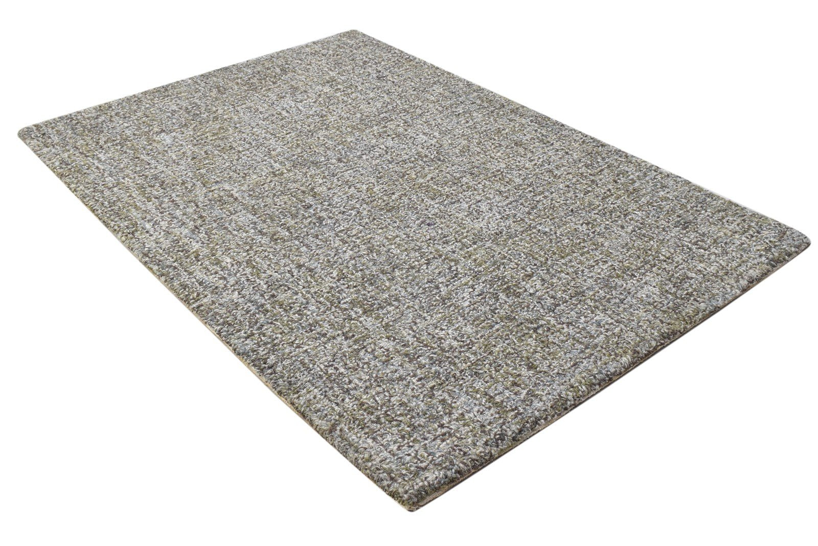 2' X 3' Rug Wool Brown Modern Hand Tufted Scandinavian Solid Small Carpet Area Rug