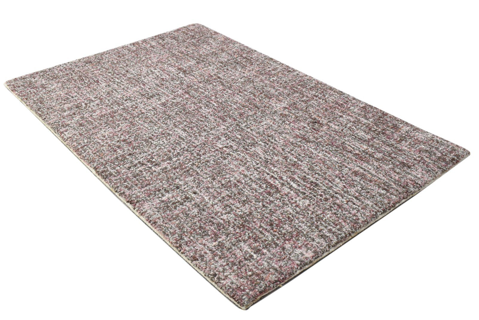 Hand Tufted Red Wool Rug 2' X 3' Modern Scandinavian Solid Small Carpet Area Rug
