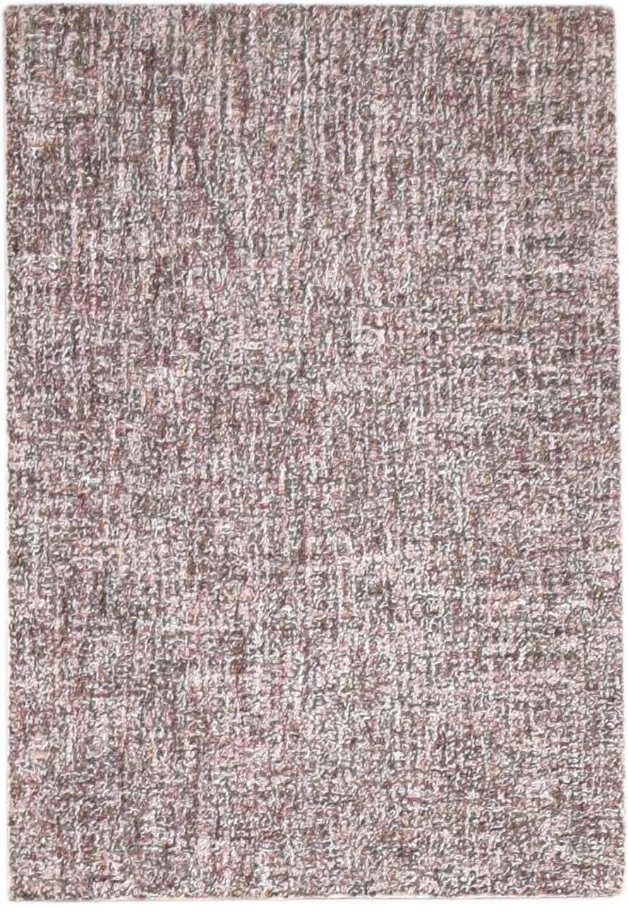 Hand Tufted Red Wool Rug 2' X 3' Modern Scandinavian Solid Small Carpet Area Rug