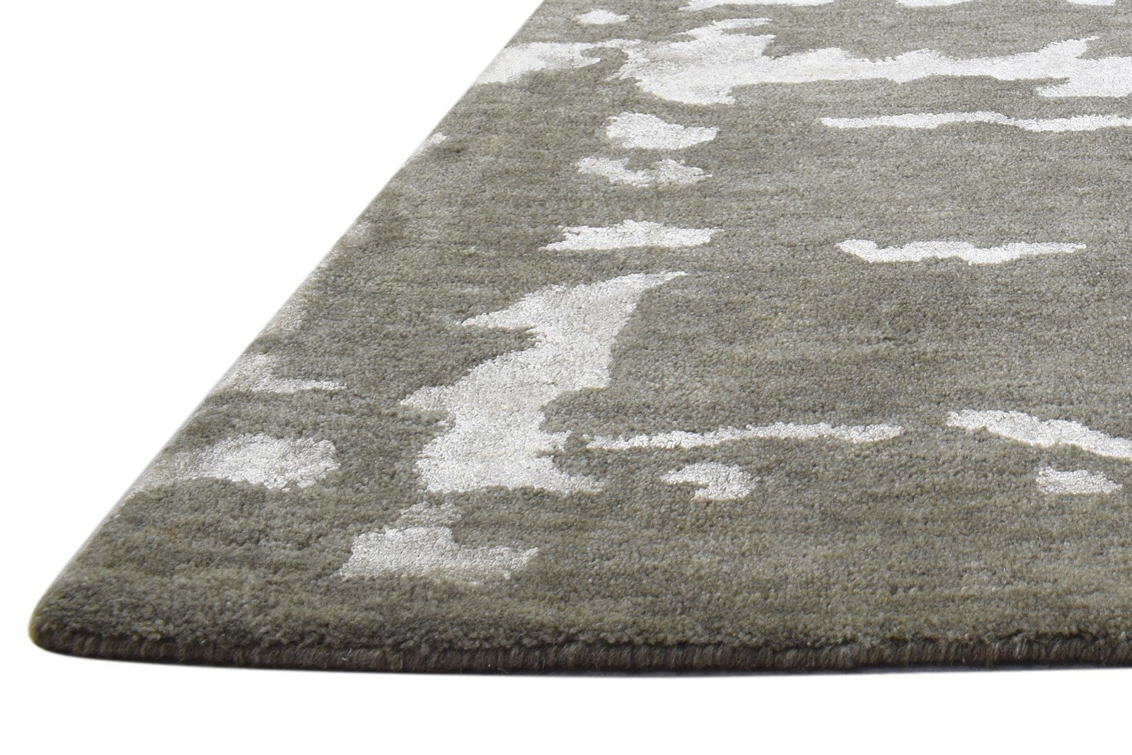 Hand Tufted Brown Wool Rug 2' X 3' Modern Scandinavian Geometric Small Carpet Area Rug