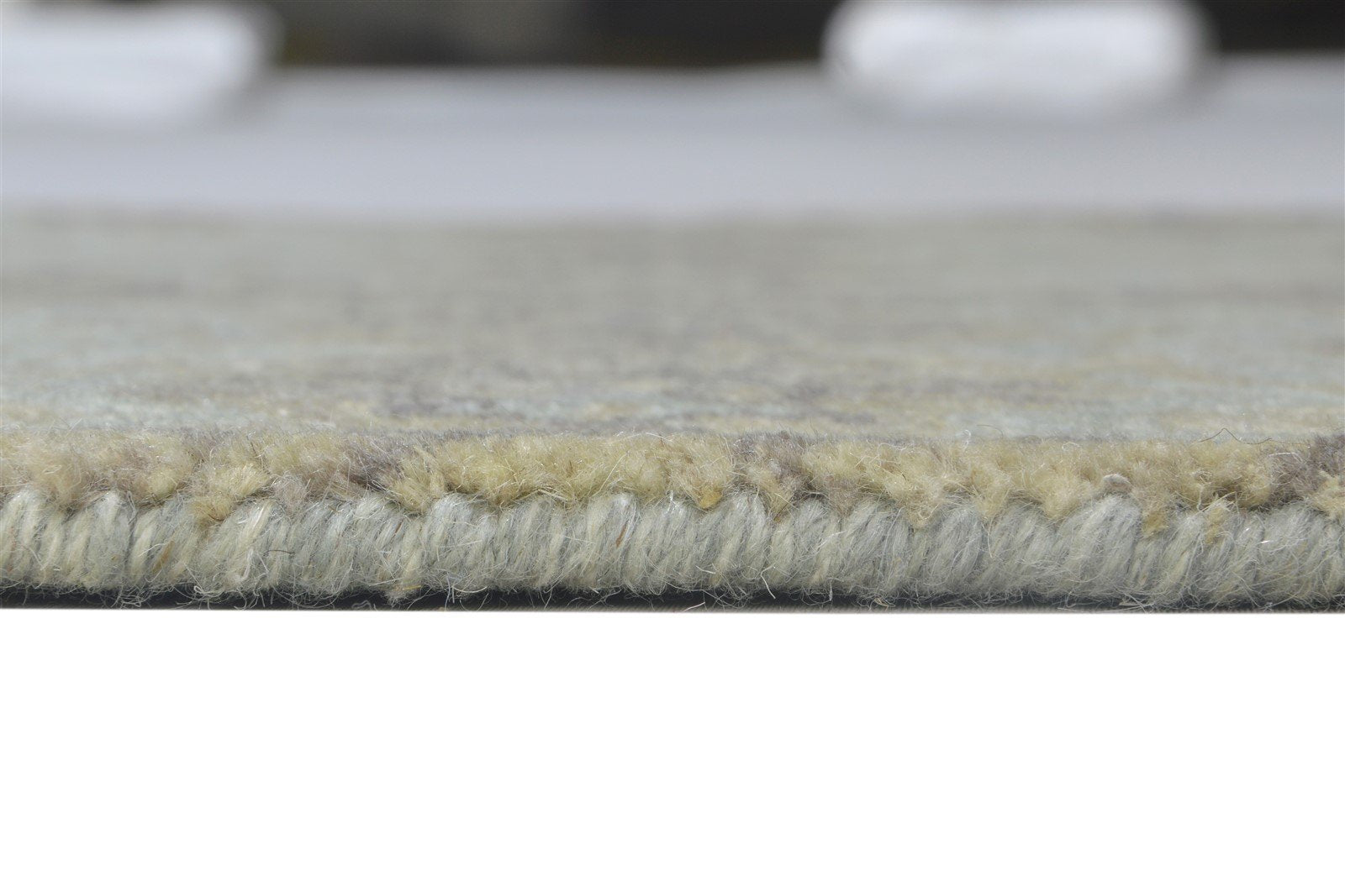 Hand Tufted Sage Wool Rug 2' X 3' Modern Oushak Oriental Small Carpet Area Rug