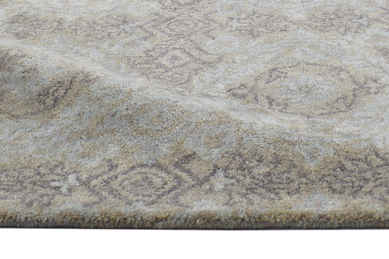Hand Tufted Sage Wool Rug 2' X 3' Modern Oushak Oriental Small Carpet Area Rug