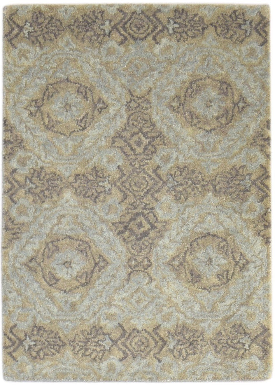 Hand Tufted Sage Wool Rug 2' X 3' Modern Oushak Oriental Small Carpet Area Rug