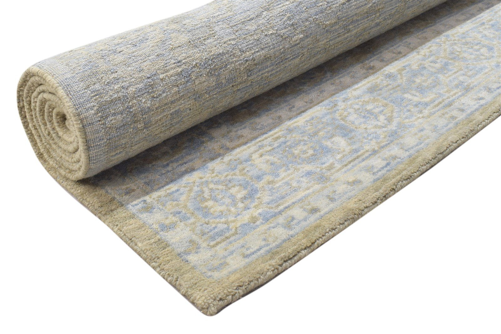 Brown Wool Silk Rug 5X8 Modern Jacquard Loom Oushak Oriental Room Size Carpet Area Rug