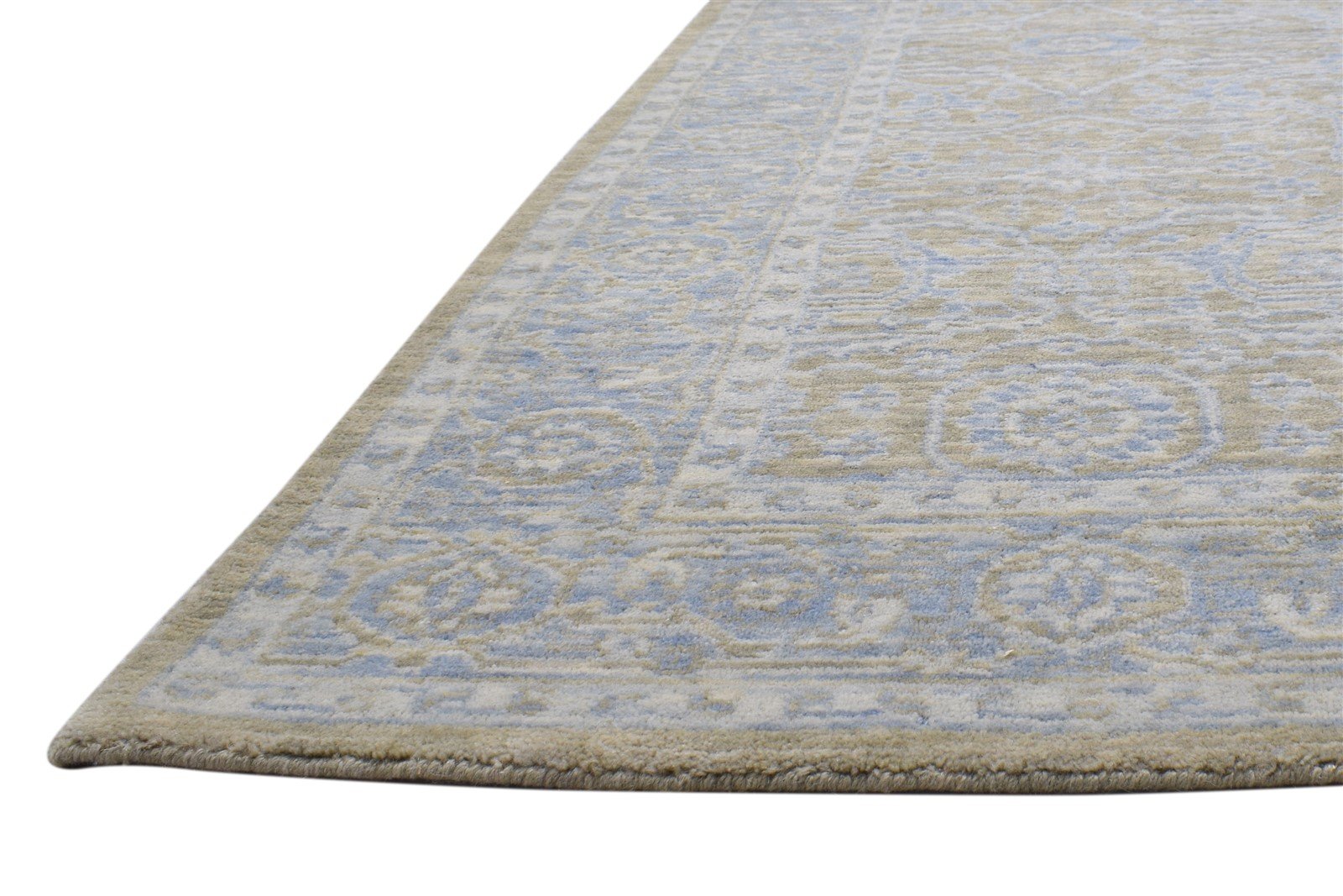 Brown Wool Silk Rug 5X8 Modern Jacquard Loom Oushak Oriental Room Size Carpet Area Rug