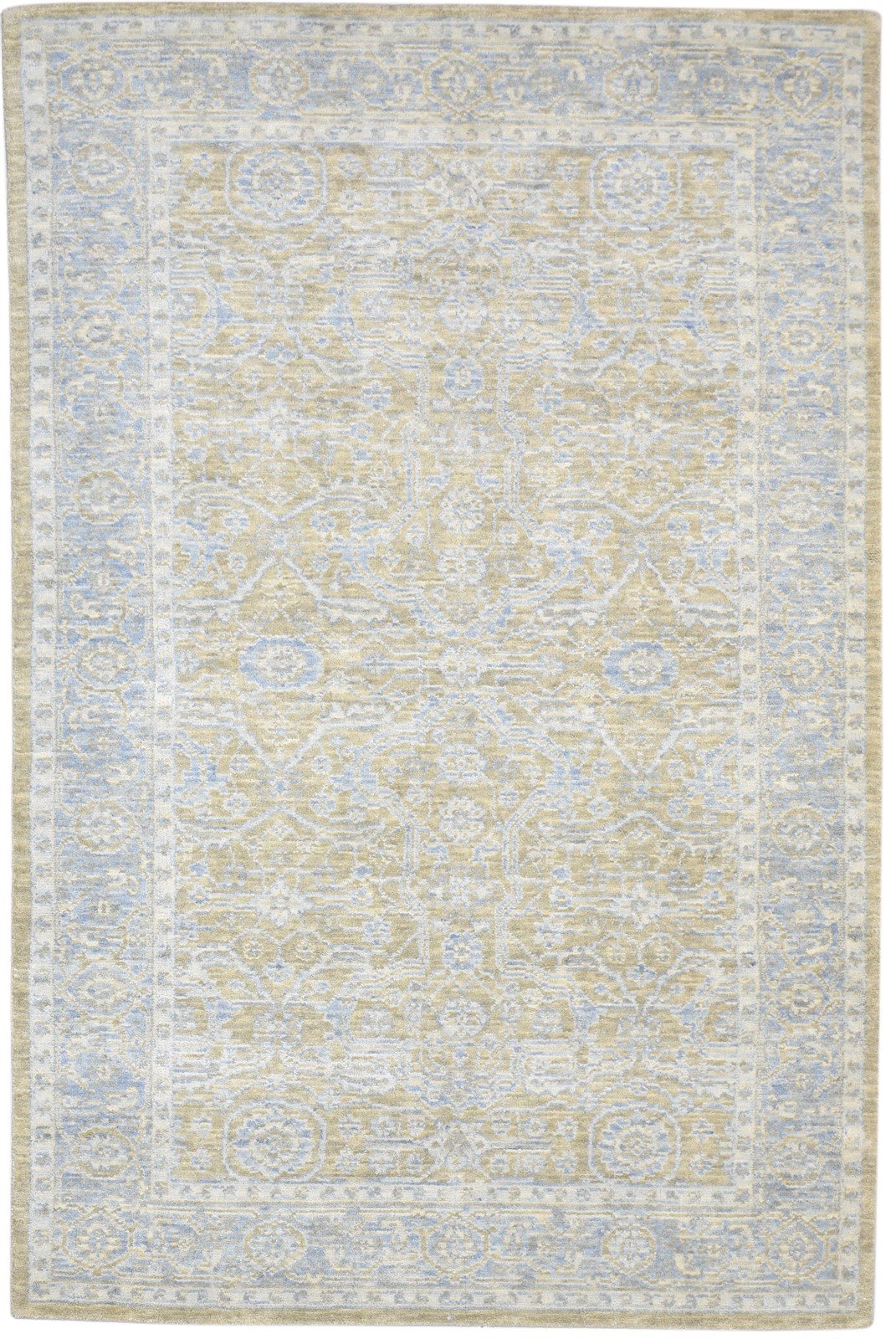 Brown Wool Silk Rug 5X8 Modern Jacquard Loom Oushak Oriental Room Size Carpet Area Rug