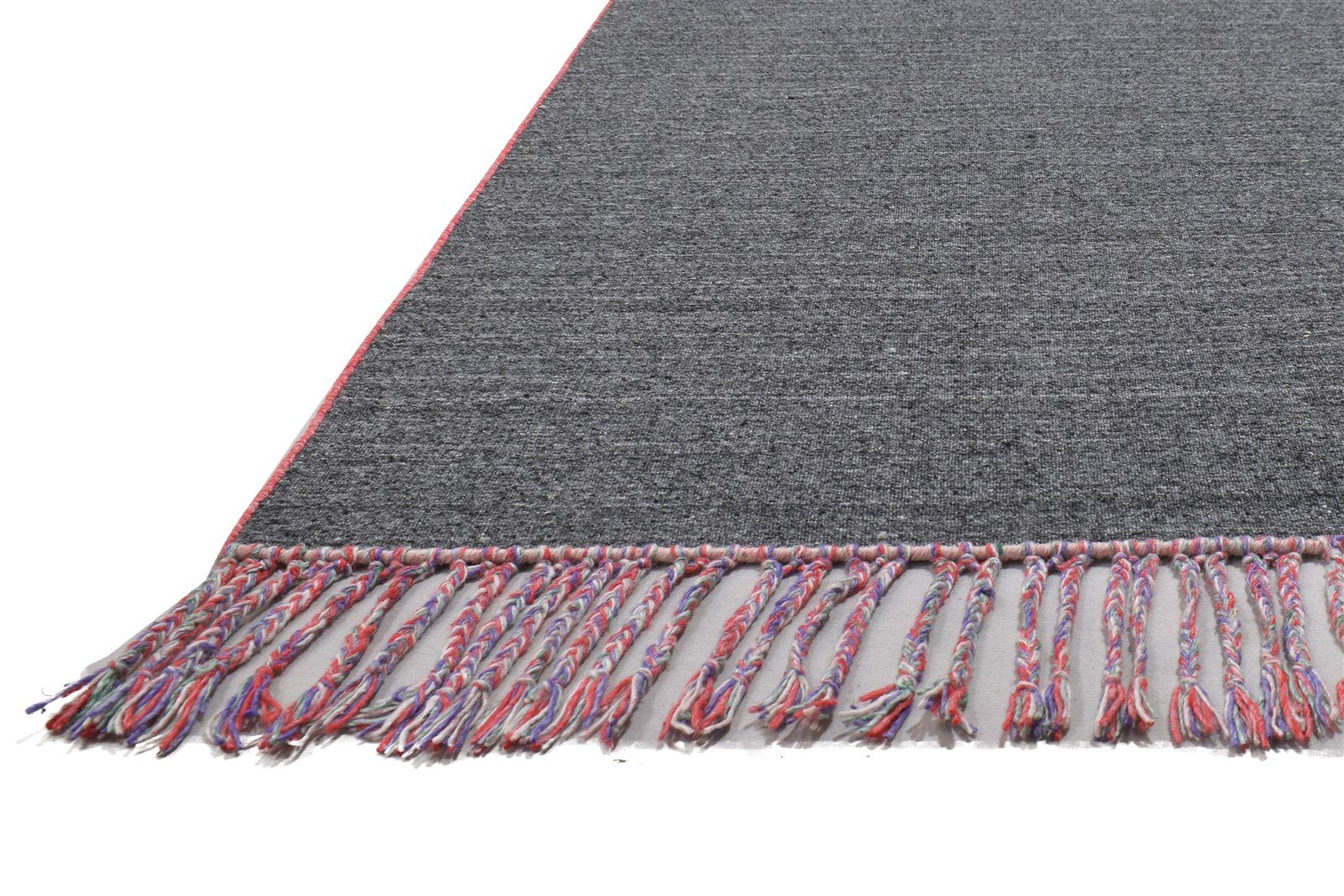 Silk Charcoal Rug 5' X 8' Modern Handloom Scandinavian Solid Room Size Carpet Area Rug