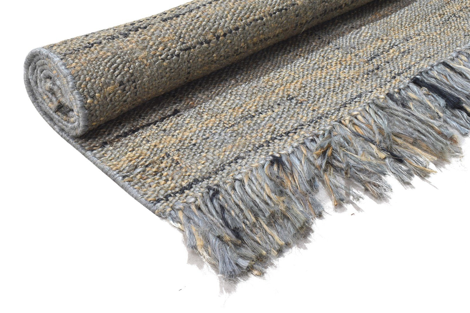 4' X 6' Rug Hemp Brown Modern Dhurrie Scandinavian Abstract Room Size Carpet Area Rug