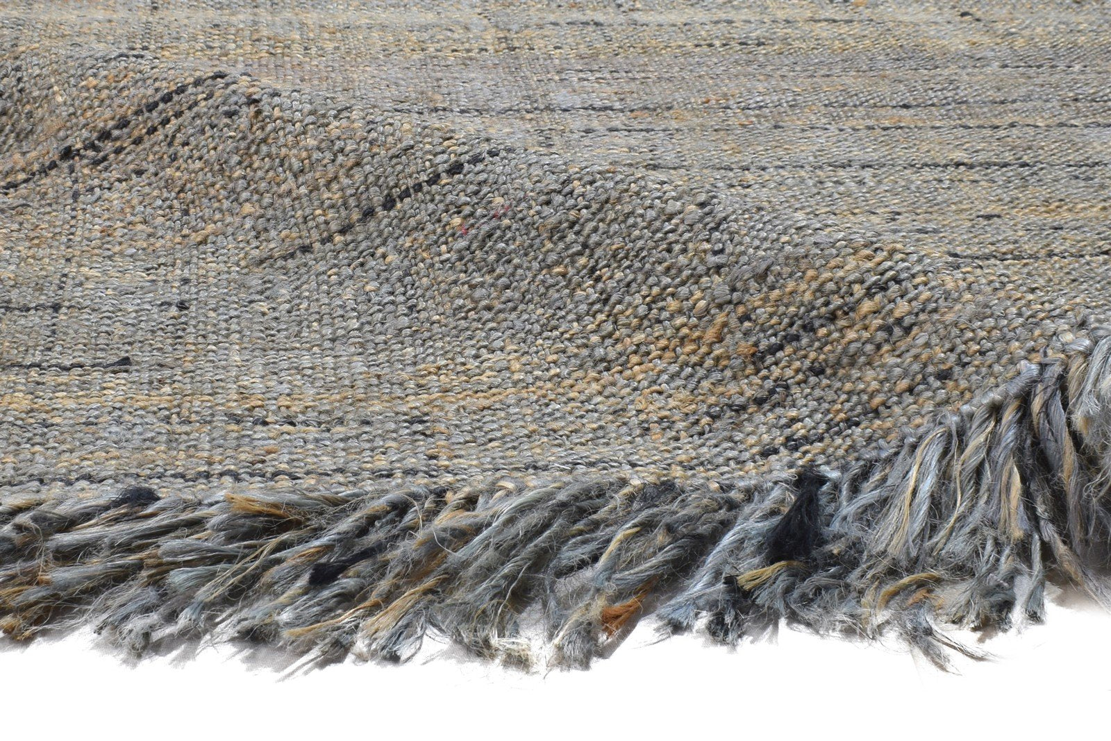 4' X 6' Rug Hemp Brown Modern Dhurrie Scandinavian Abstract Room Size Carpet Area Rug