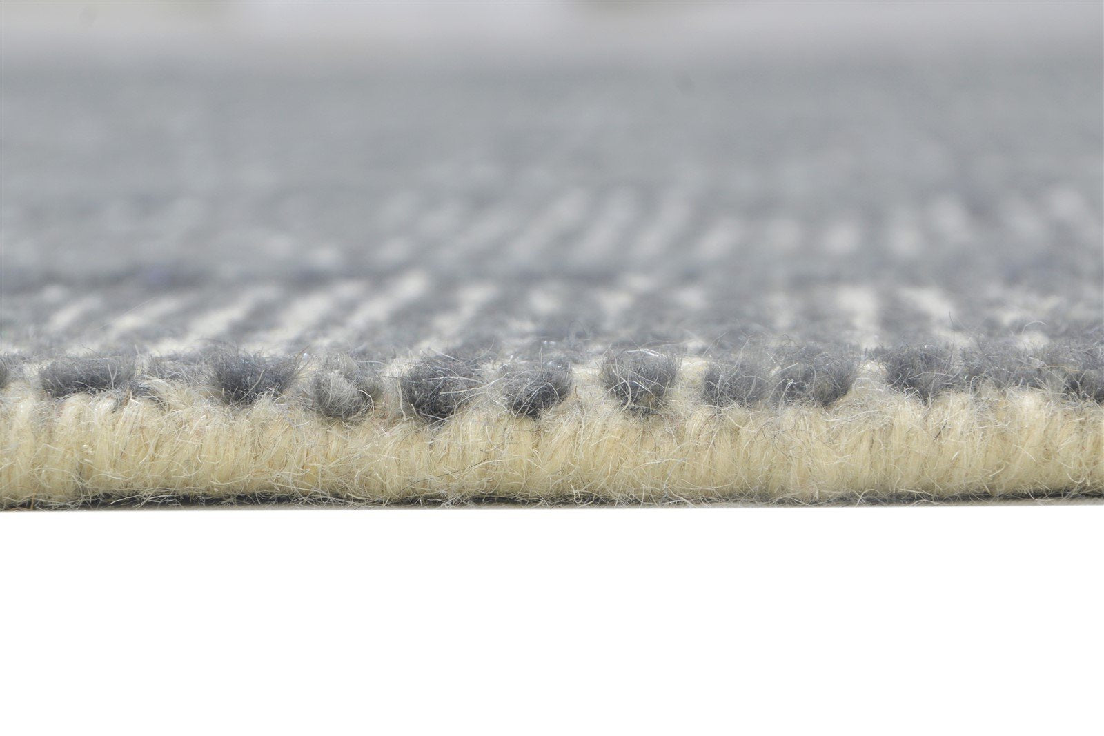 Dark Grey Wool Rug 5' X 6' Modern Handloom Moroccan Geometric Room Size Carpet Area Rug