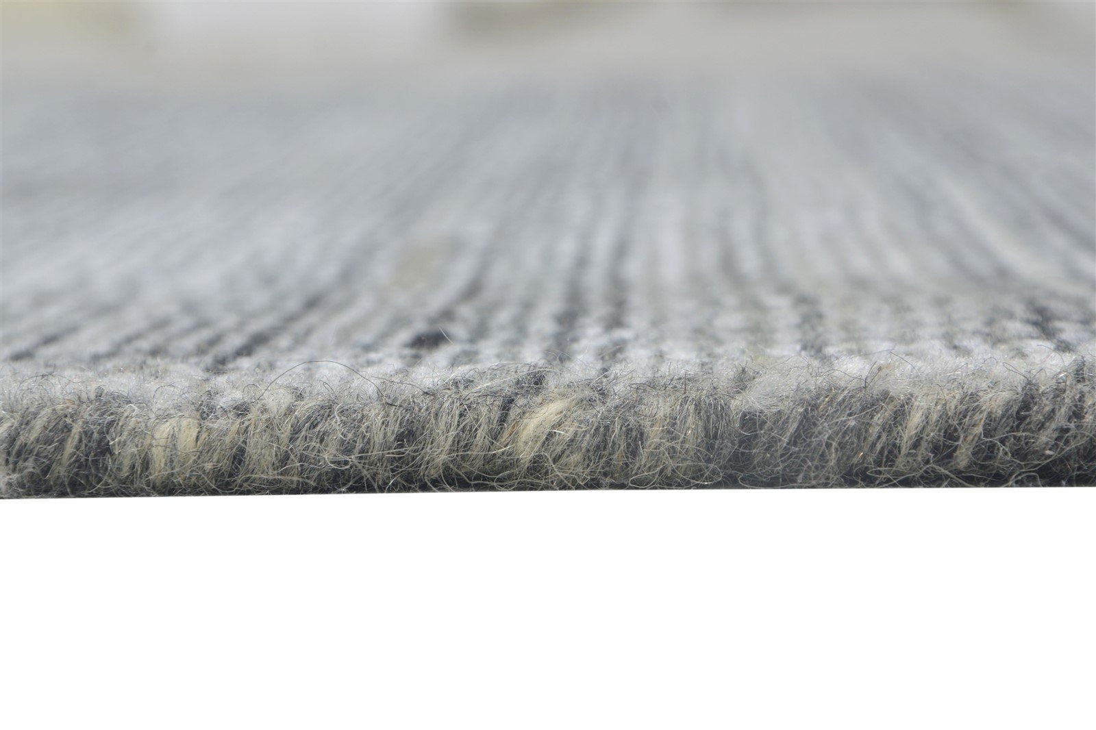 5X6 Rug Wool / Silk Dark Grey Modern Handloom Scandinavian Solid Room Size Area Rug