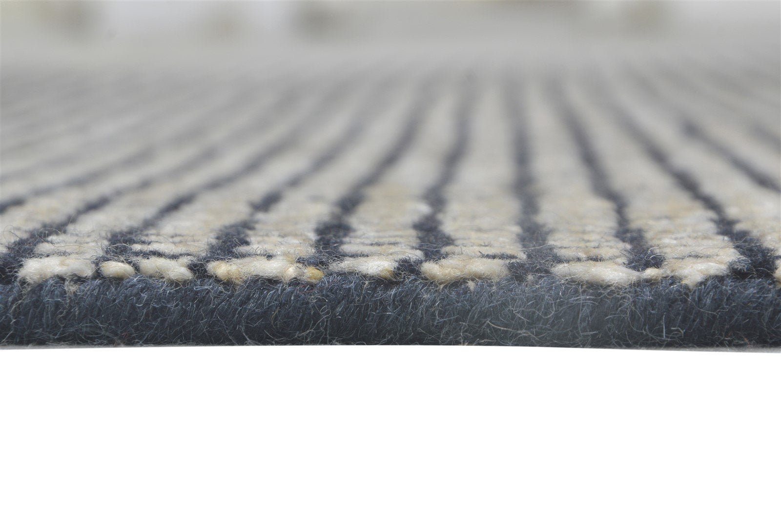 Handloom Charcoal Wool / Silk Rug 4X6 Modern Scandinavian Solid Room Size Area Rug