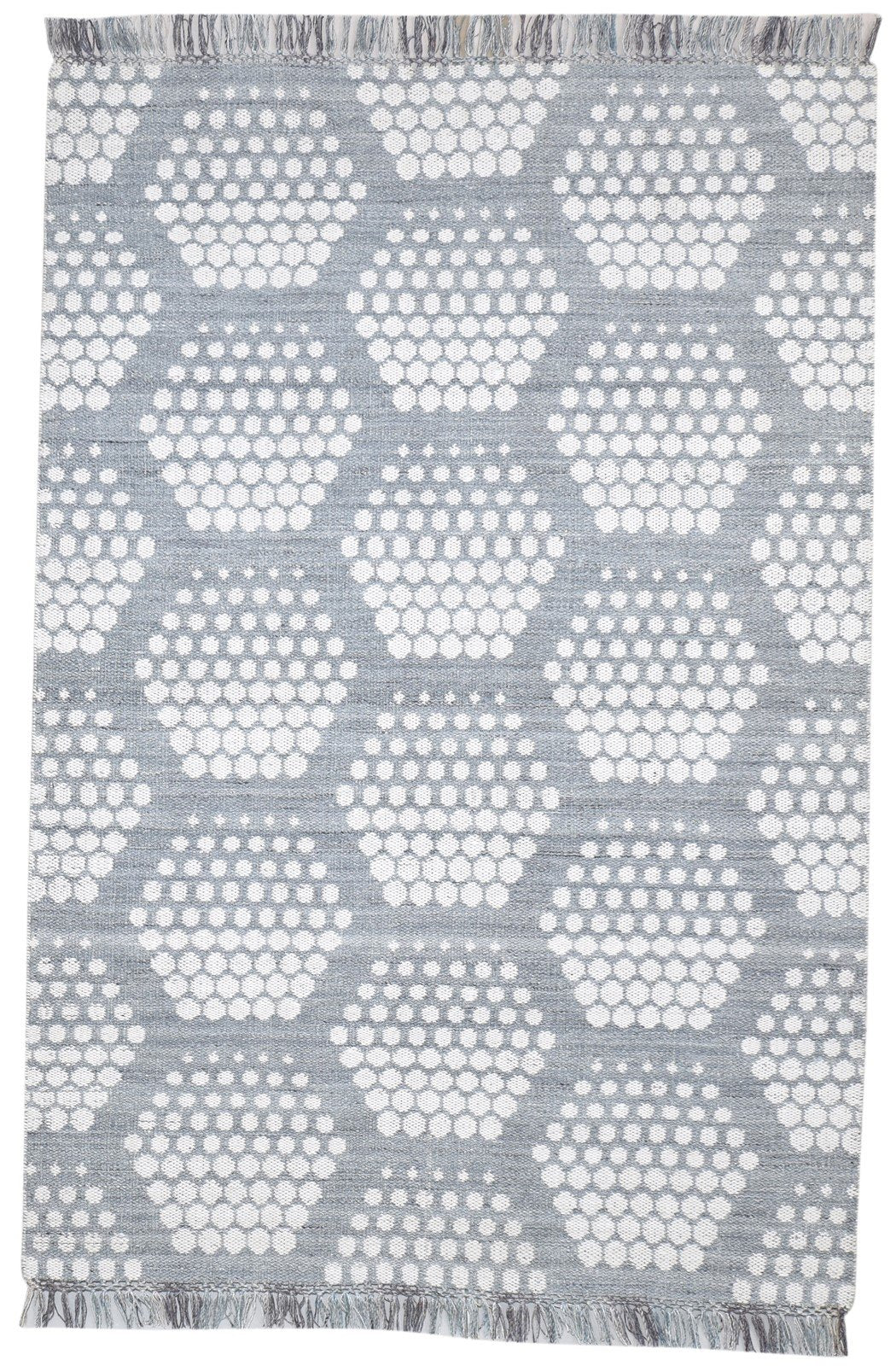 5X8 Rug Pet Yarn Grey Modern Jacquard Loom Moroccan Geometric Room Size Carpet Area Rug