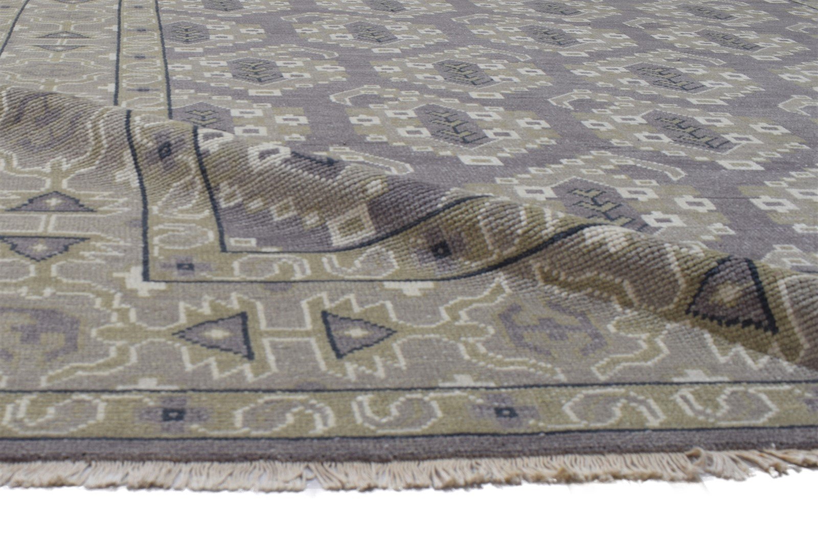 Wool Grey Rug 8' X 10' Persian Hand Knotted Oriental Paisley Large Carpet Area Rug