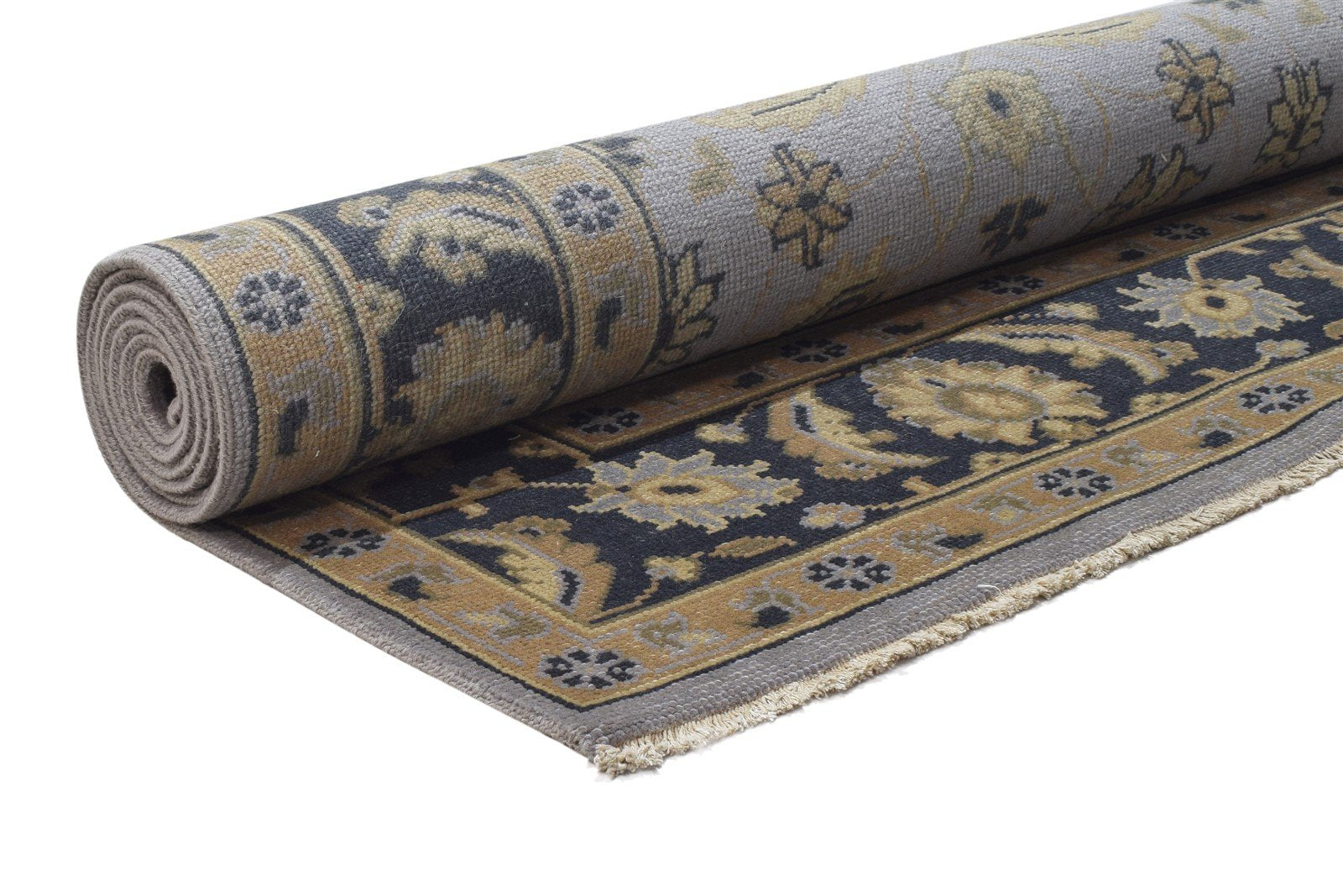 8' X 10' Rug Wool Grey Persian Hand Knotted Kashan Oriental Large Carpet Area Rug