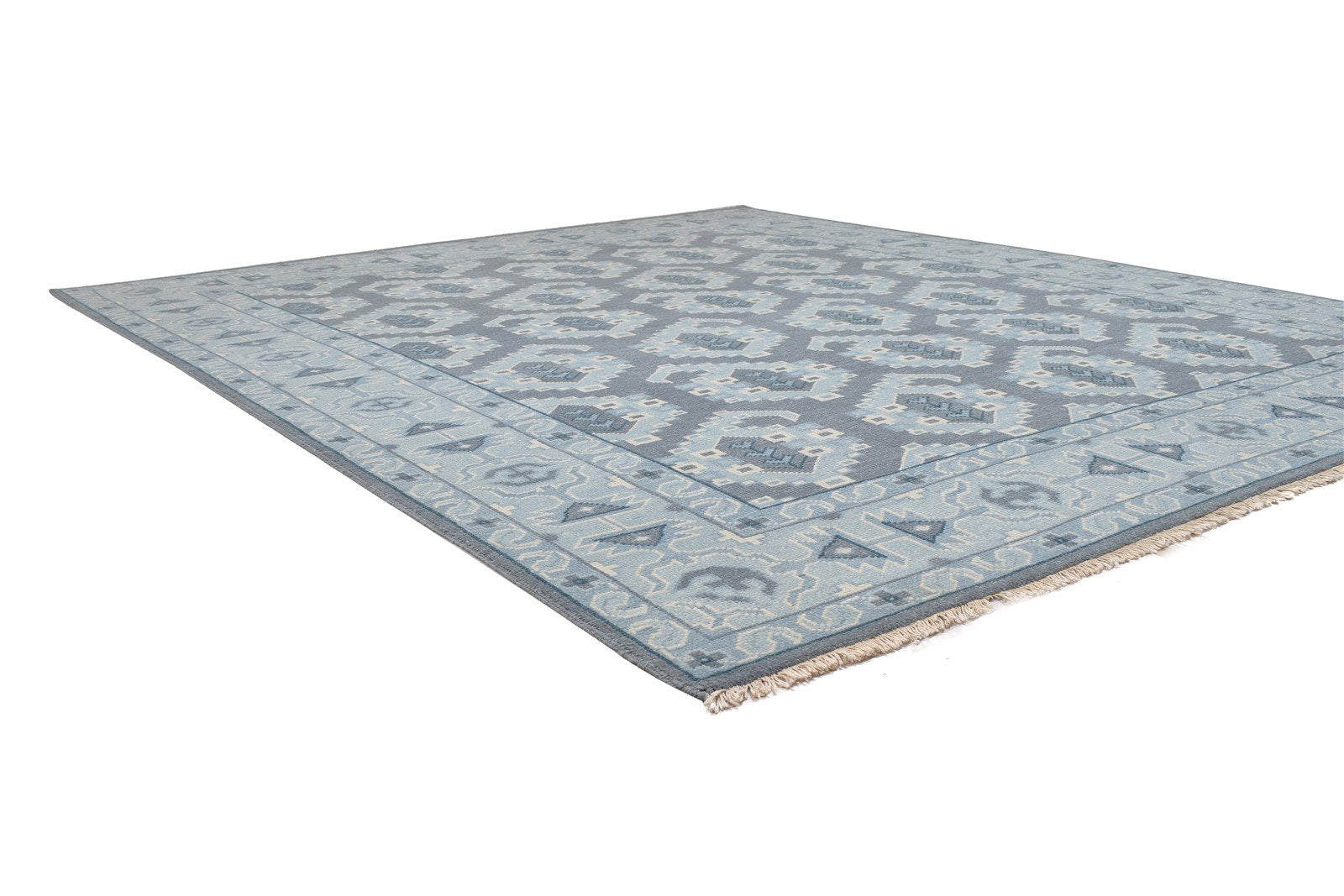 Hand Knotted Grey Wool Rug 8' X 10' Persian Oriental Paisley Large Carpet Area Rug