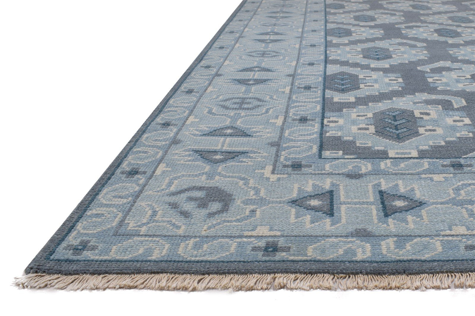 Hand Knotted Grey Wool Rug 8' X 10' Persian Oriental Paisley Large Carpet Area Rug