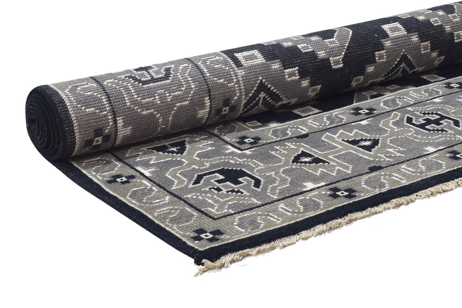 Hand Knotted Black Wool Rug 8' X 10' Persian Oriental Paisley Large Carpet Area Rug