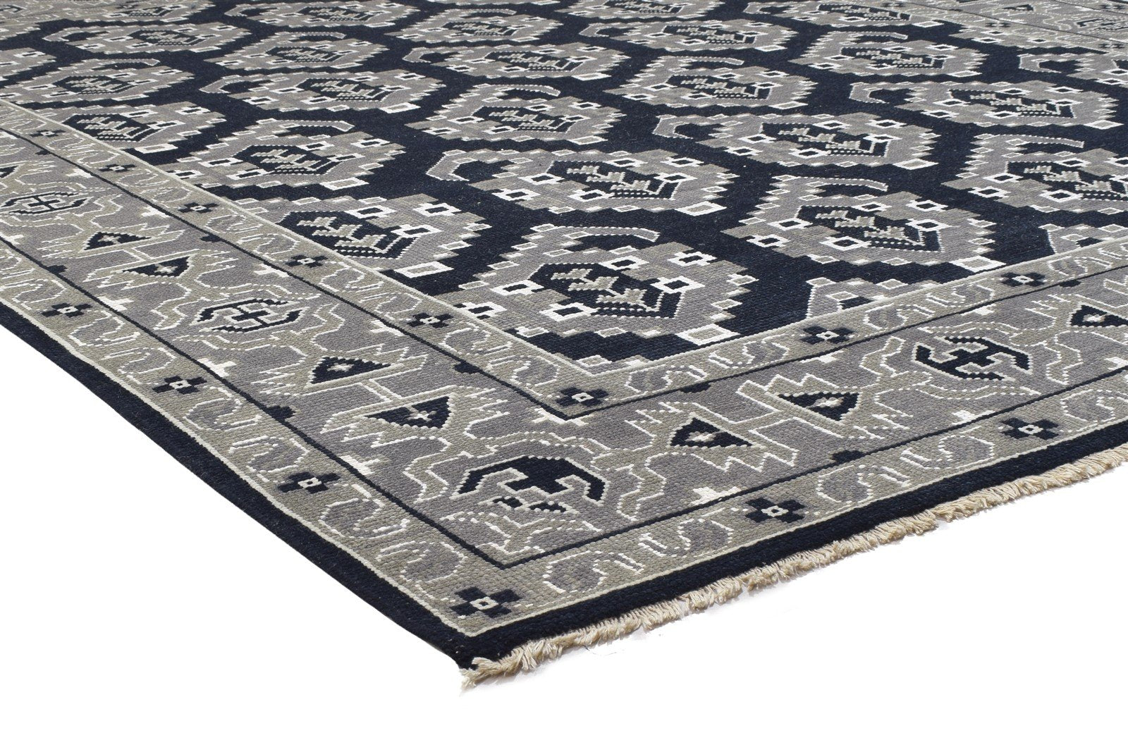 Hand Knotted Black Wool Rug 8' X 10' Persian Oriental Paisley Large Carpet Area Rug