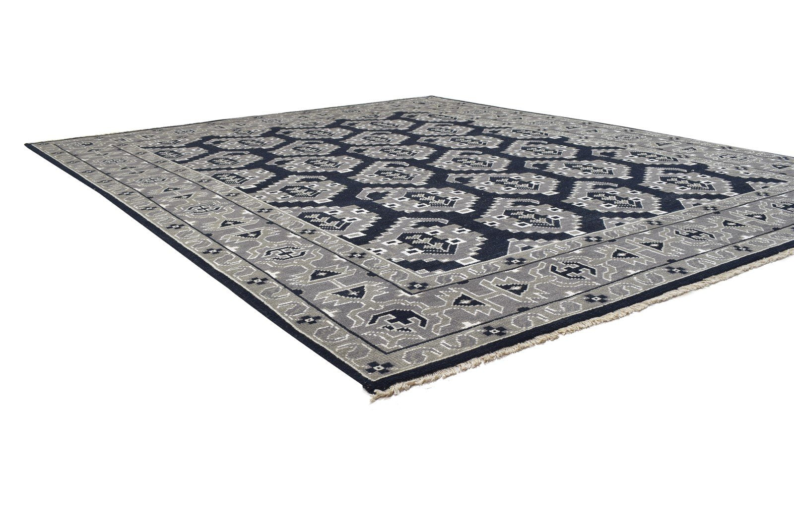Hand Knotted Black Wool Rug 8' X 10' Persian Oriental Paisley Large Carpet Area Rug