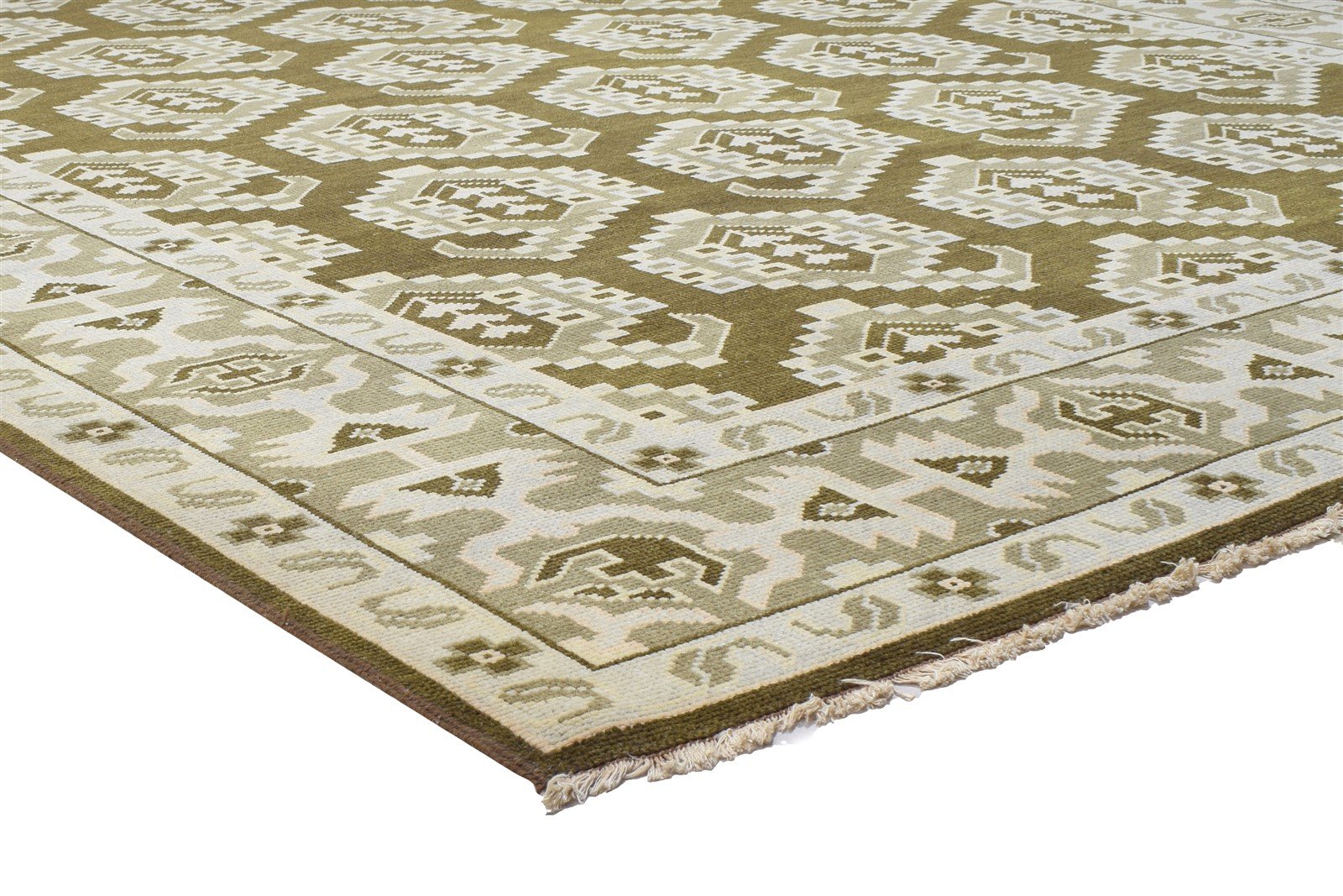 Green Wool Rug 8' X 10' Persian Hand Knotted Oriental Paisley Large Carpet Area Rug