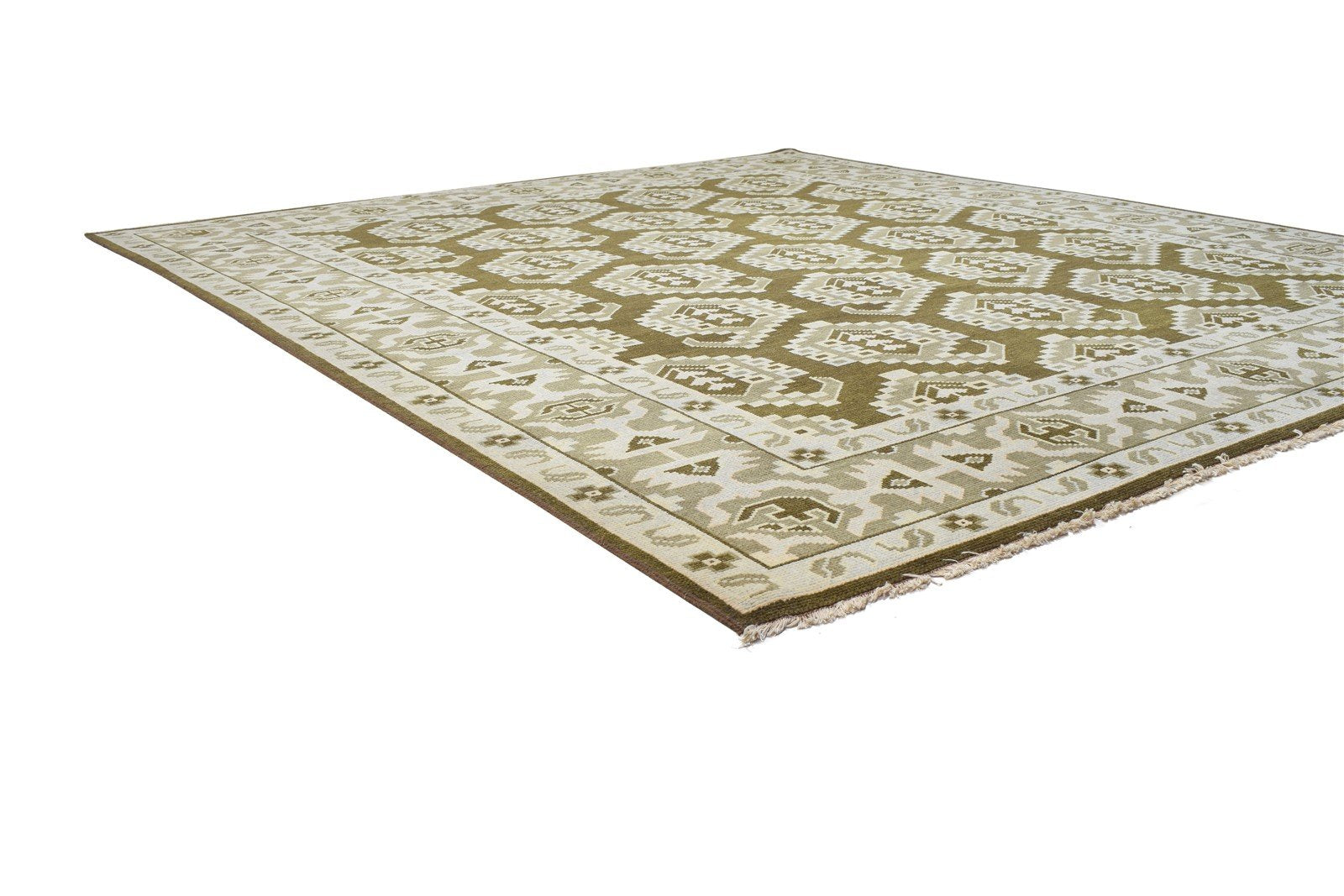 Green Wool Rug 8' X 10' Persian Hand Knotted Oriental Paisley Large Carpet Area Rug