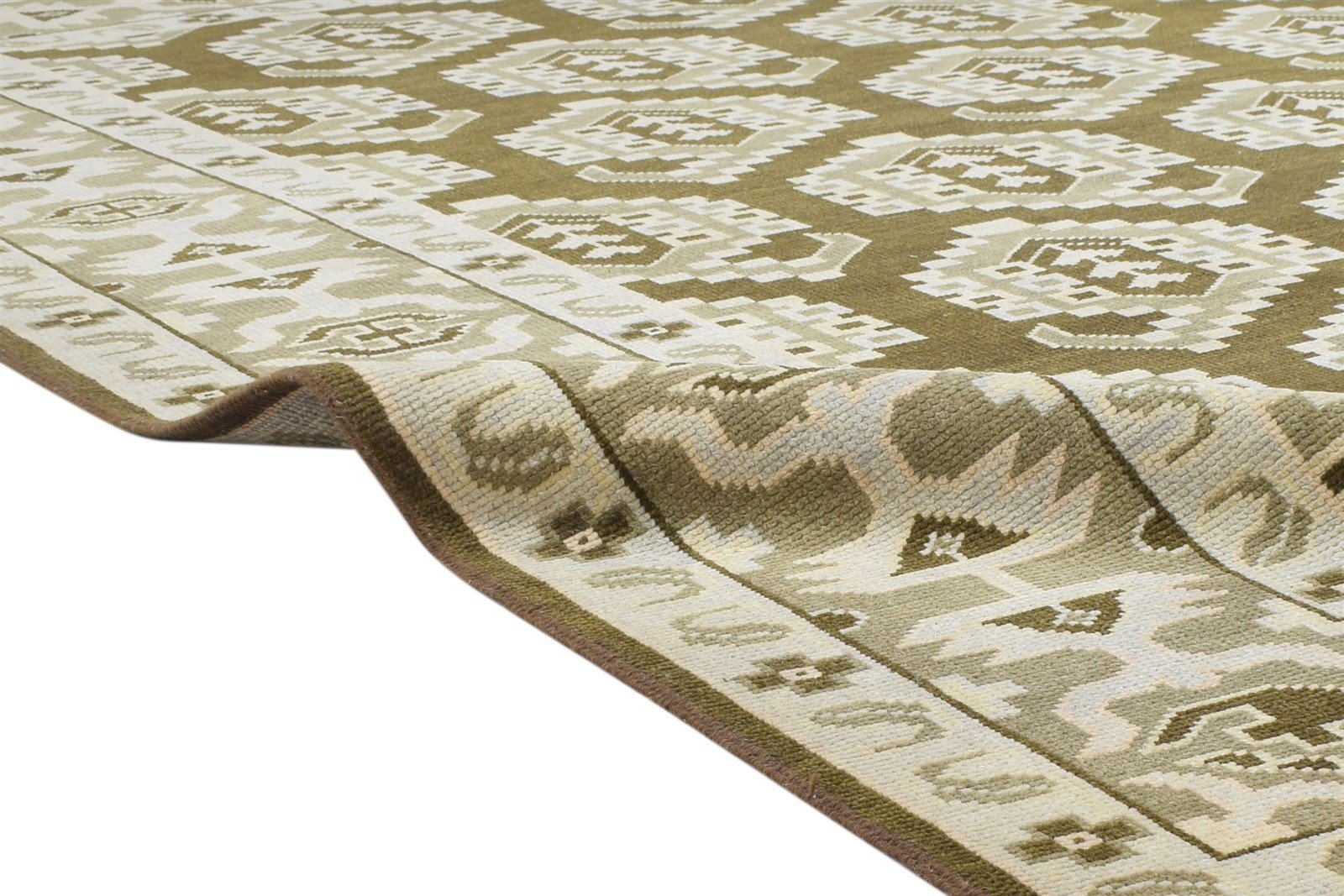 Green Wool Rug 8' X 10' Persian Hand Knotted Oriental Paisley Large Carpet Area Rug