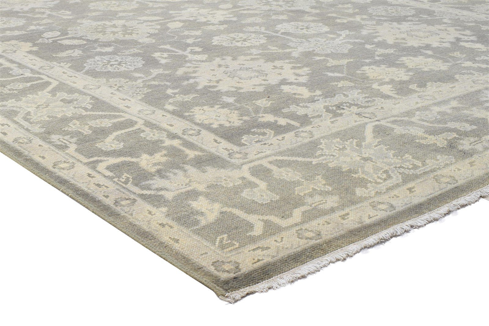 8' X 10' Rug Wool Grey Persian Hand Knotted Oushak Oriental Large Carpet Area Rug