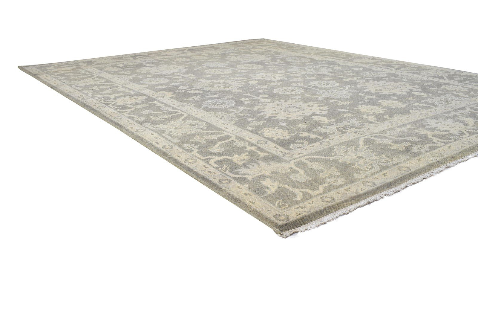 8' X 10' Rug Wool Grey Persian Hand Knotted Oushak Oriental Large Carpet Area Rug