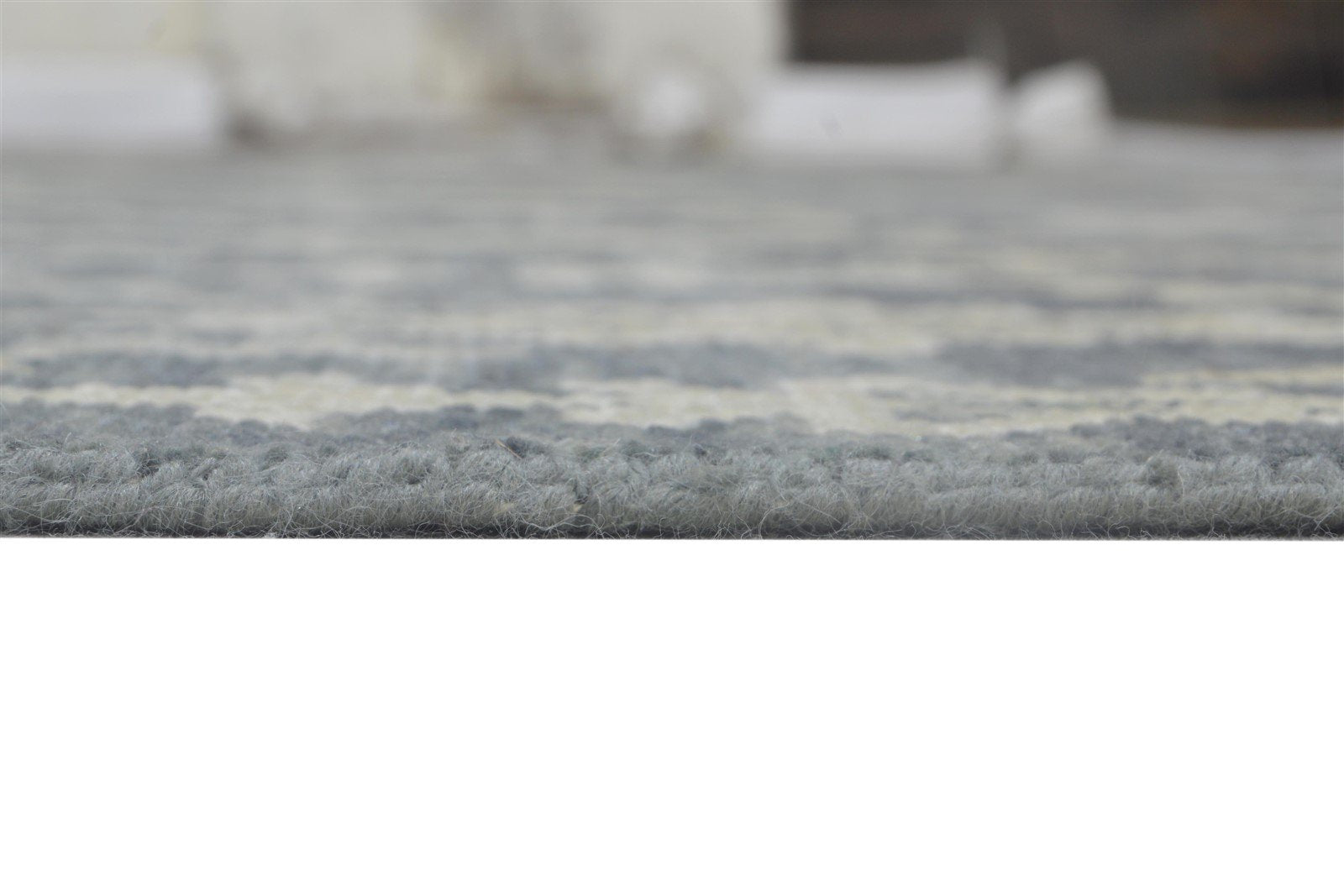 8' X 10' Rug Wool Charcoal Modern Hand Knotted Moroccan Trellis Large Carpet Area Rug