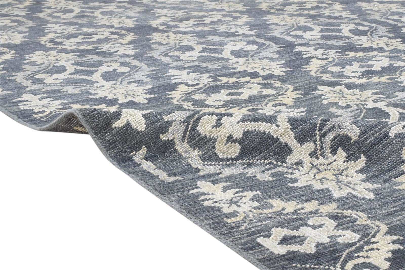 8' X 10' Rug Wool Charcoal Modern Hand Knotted Moroccan Trellis Large Carpet Area Rug