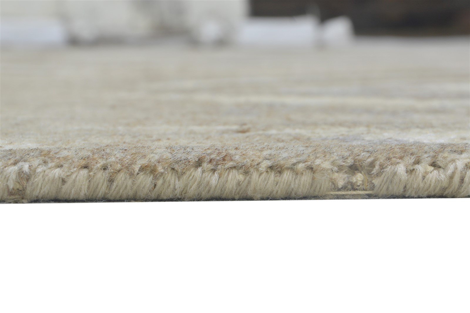 Beige Wool Rug 8' X 10' Modern Hand Knotted Moroccan Trellis Large Carpet Area Rug