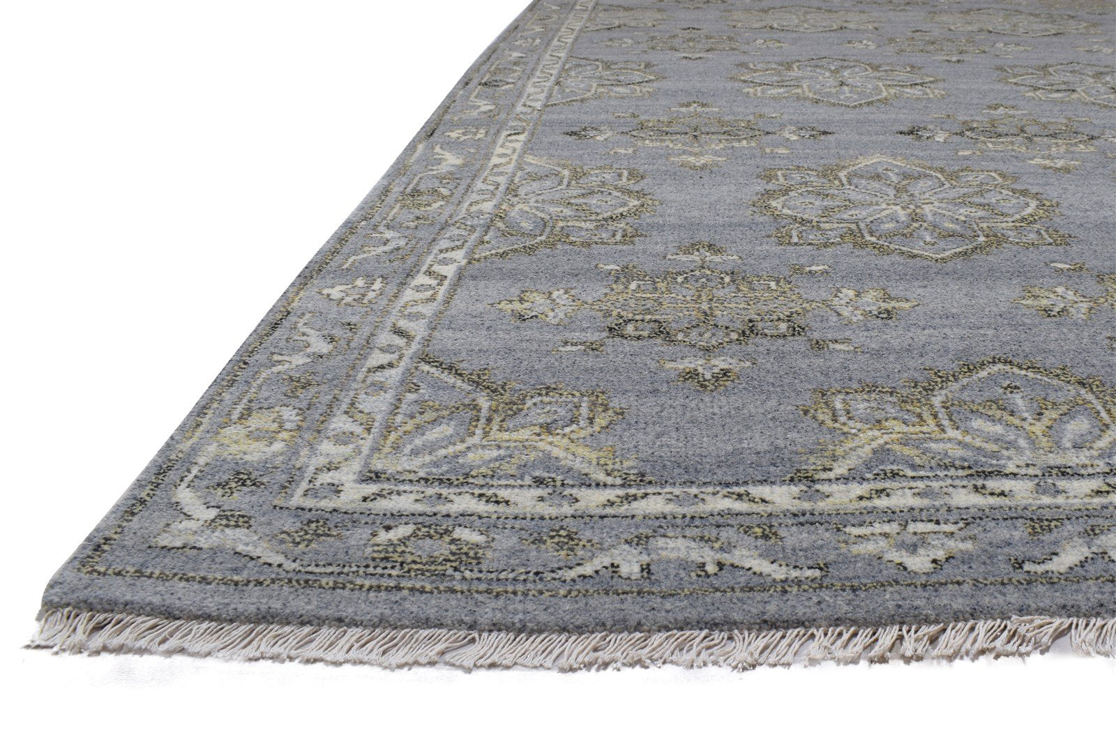 8' X 10' Rug Wool Dark Grey Persian Hand Knotted Kashan Oriental Large Carpet Area Rug
