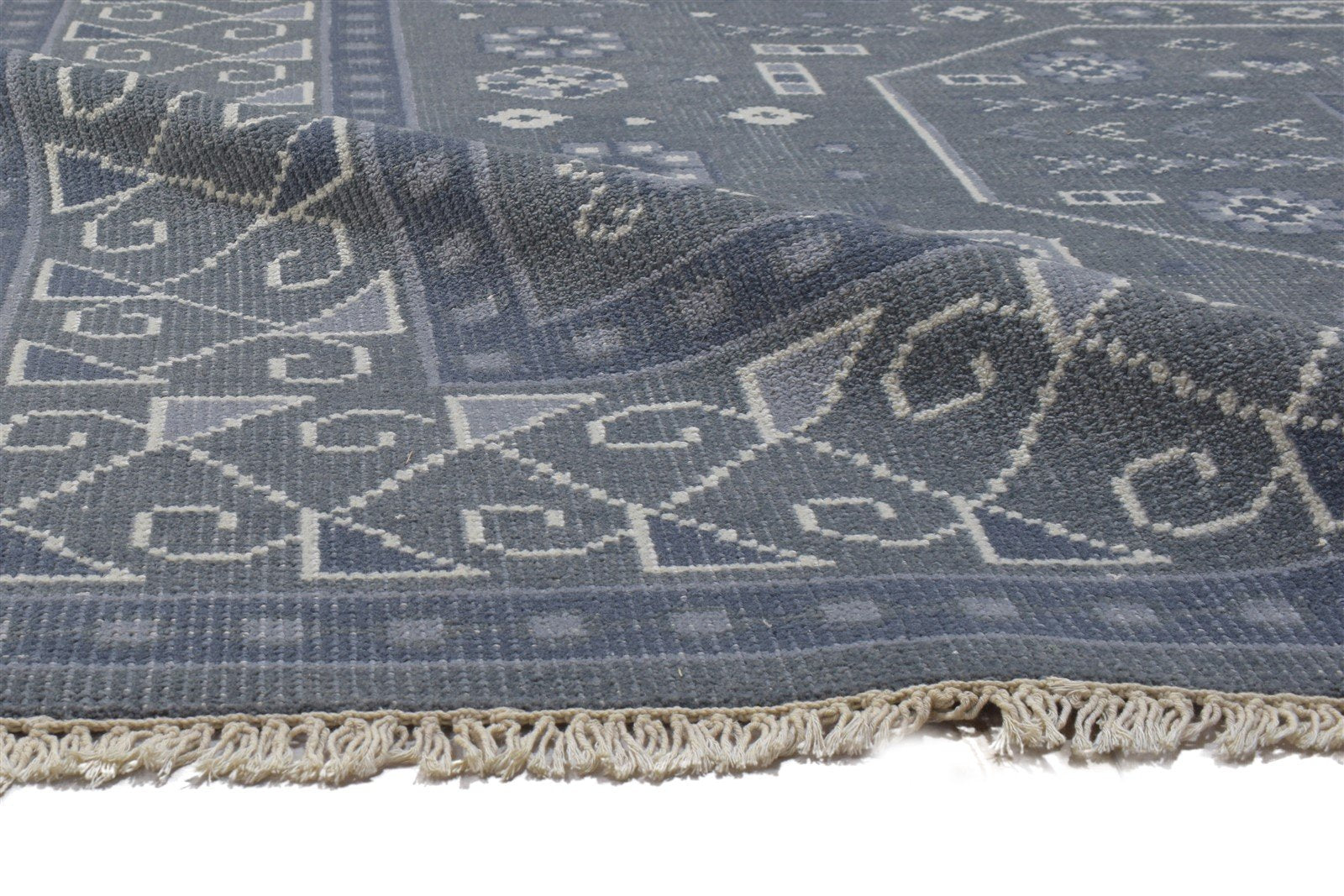 Wool Dark Grey Rug 8' X 10' Persian Hand Knotted Khotan Oriental Large Carpet Area Rug