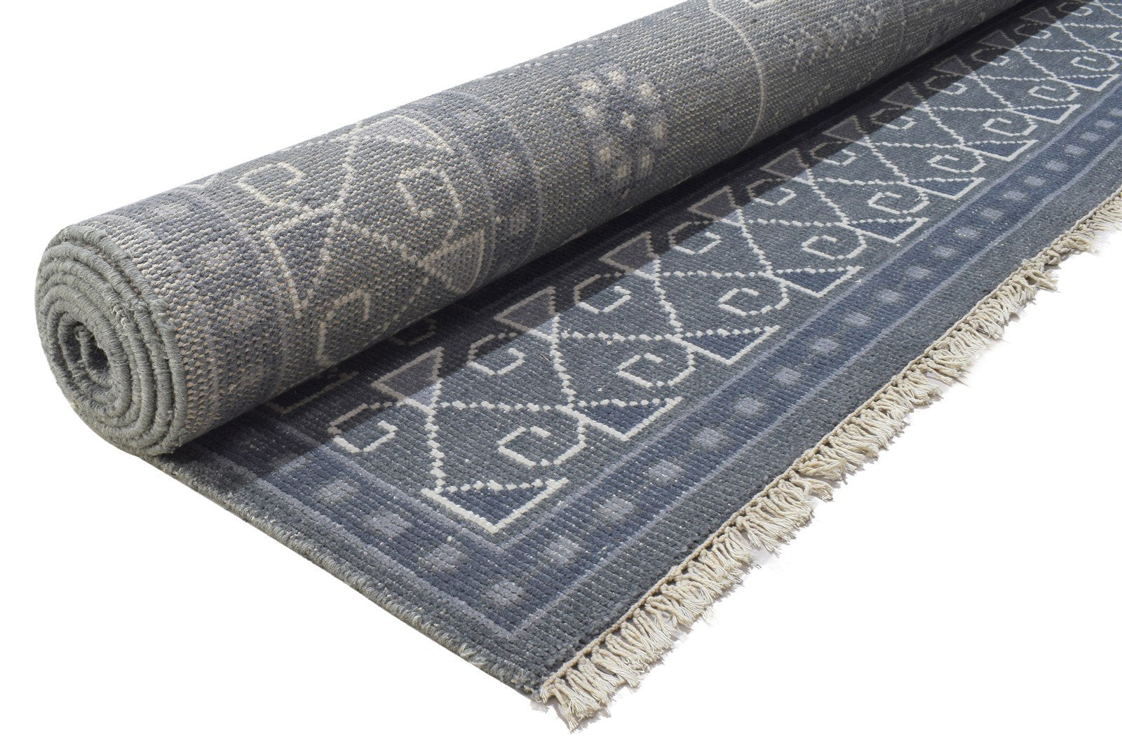 Wool Dark Grey Rug 8' X 10' Persian Hand Knotted Khotan Oriental Large Carpet Area Rug
