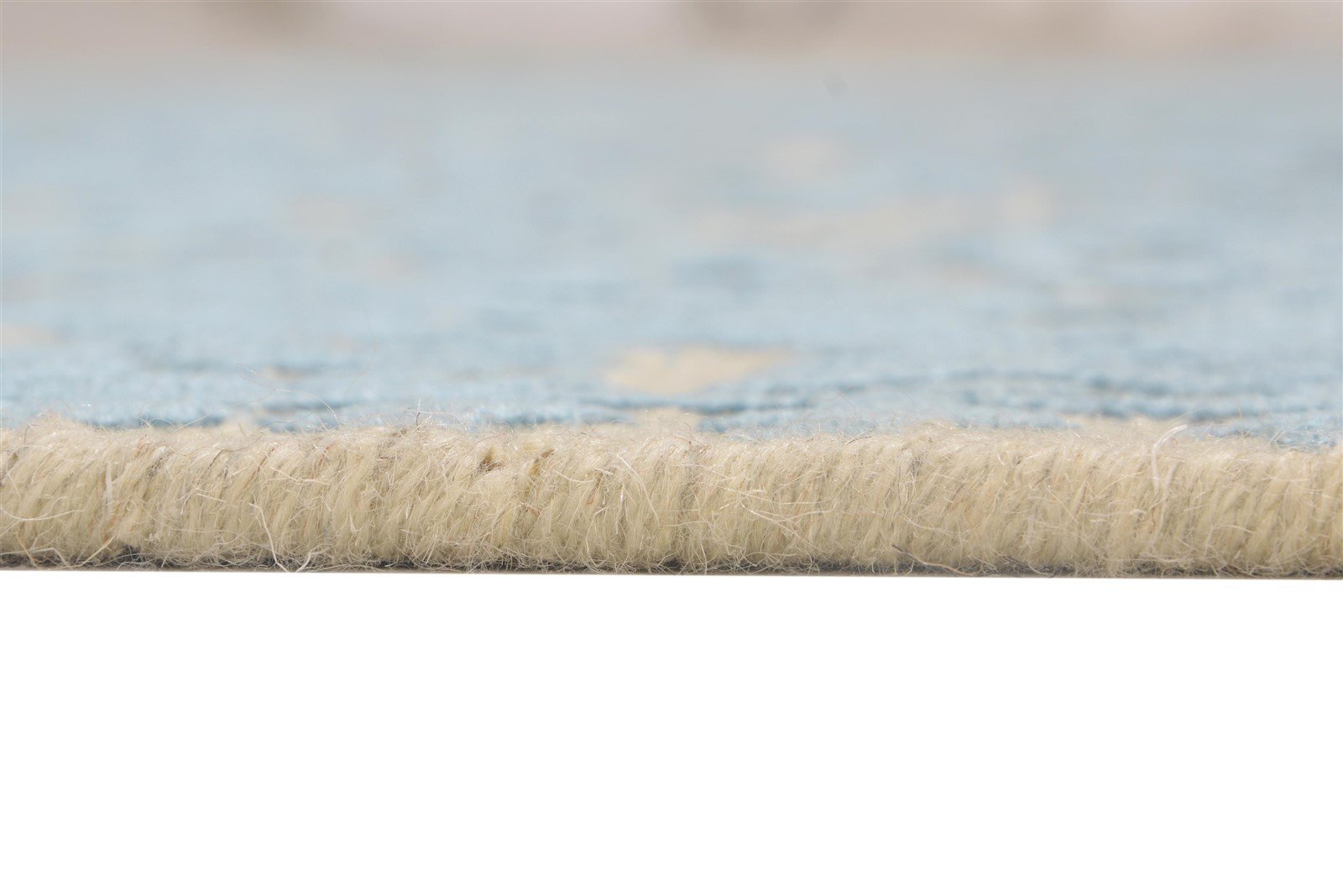 5' X 7' Rug Wool Blue Modern Hand Woven Indian Abstract Room Size Carpet Area Rug