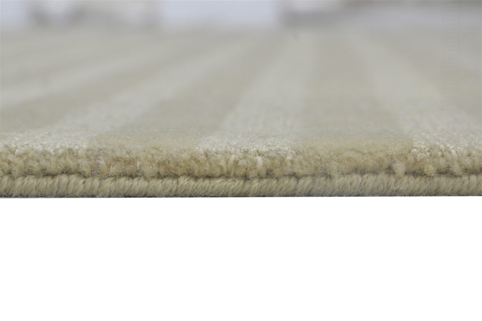 Sand Wool Rug 6' X 9' Modern Hand Woven Scandinavian Striped Large Carpet Area Rug