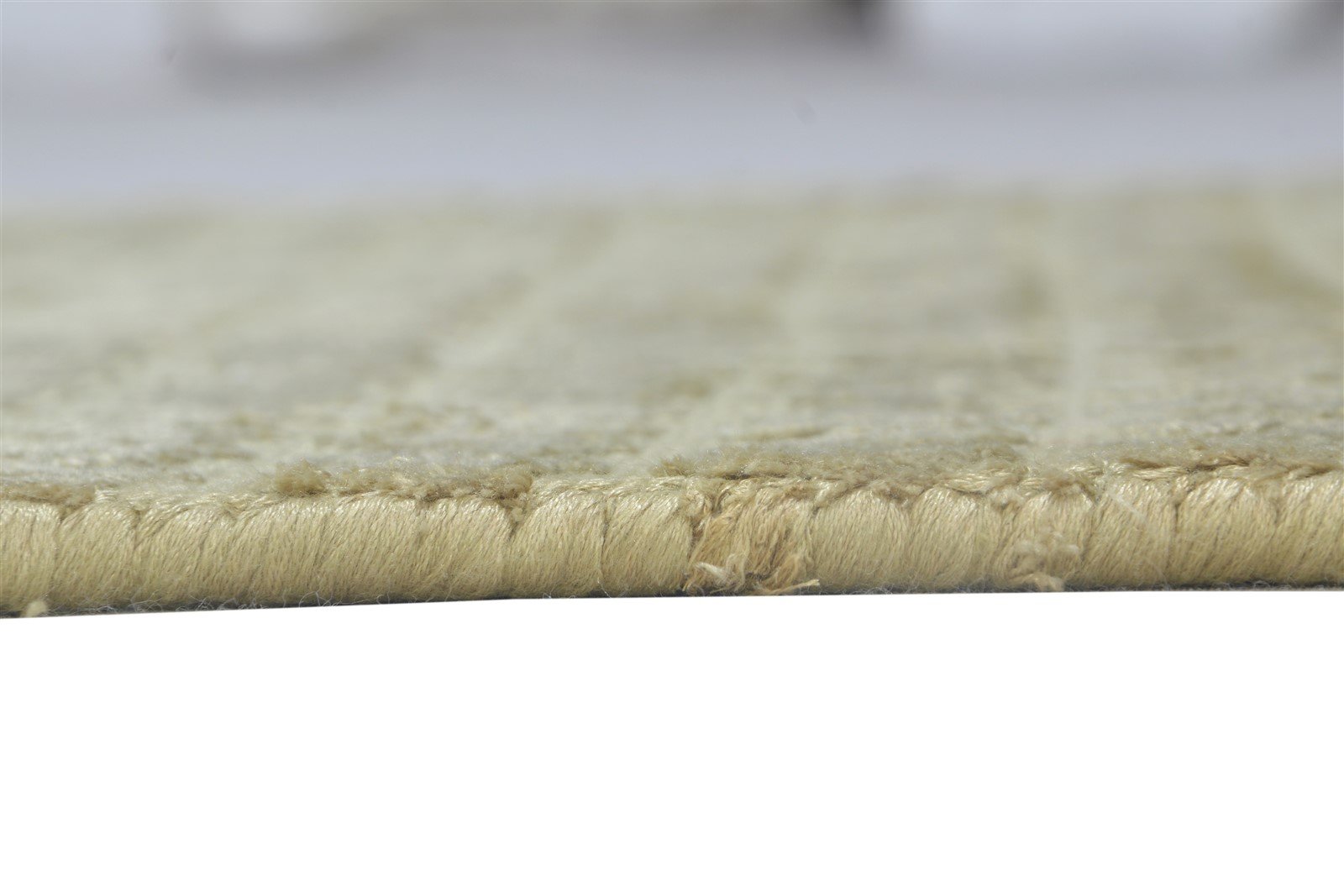 Hand Woven Sage Silk Rug 2' X 3' Modern Scandinavian Chevron Small Carpet Area Rug