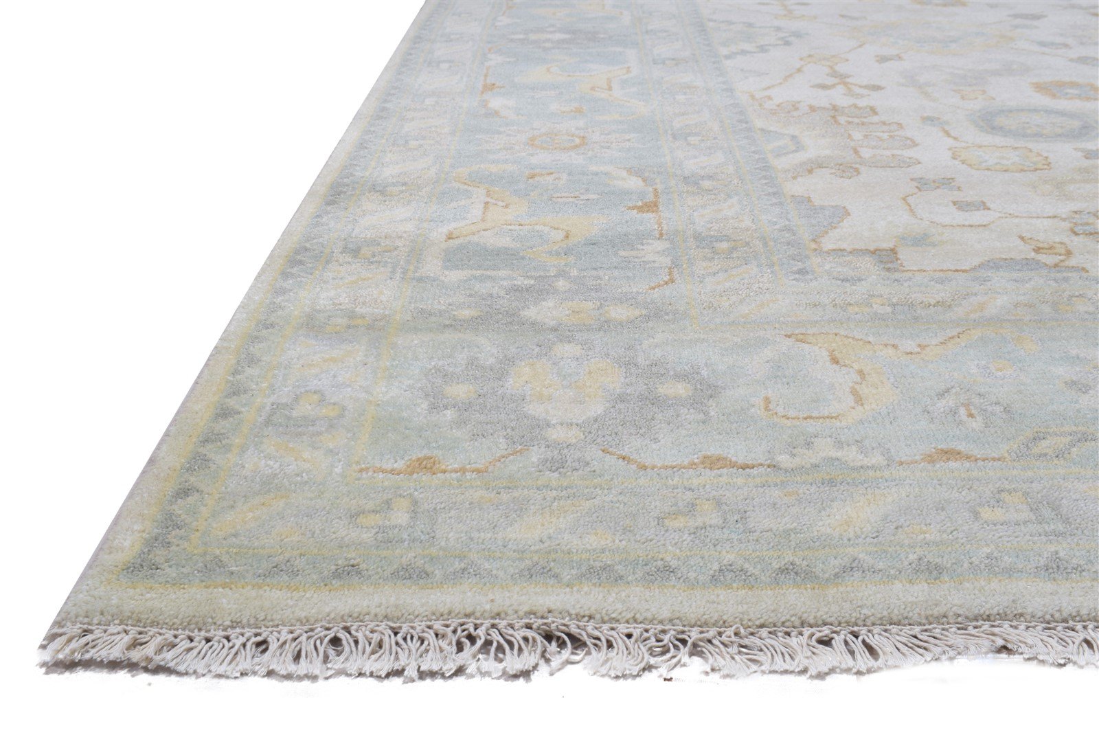 Wool Grey Rug 8' X 10' Persian Hand Knotted Oushak Oriental Large Carpet Area Rug